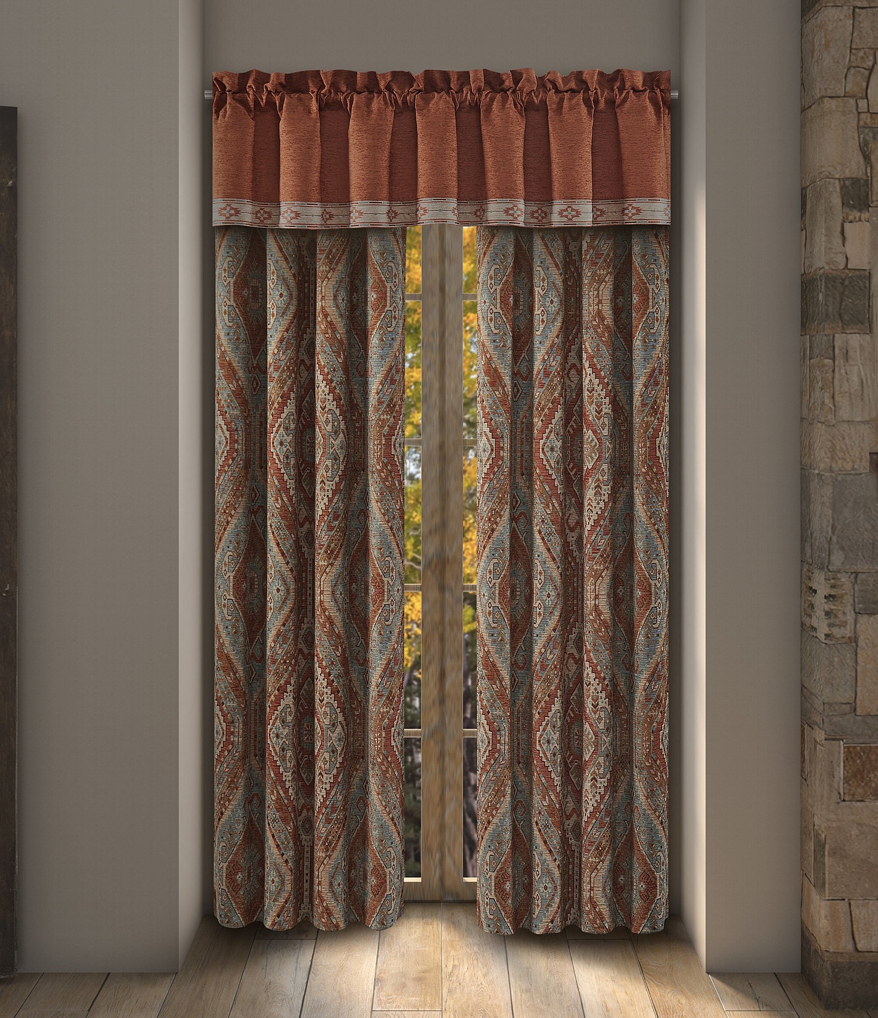 J. Queen New York Jackson Lodge Southwestern Window Treatments