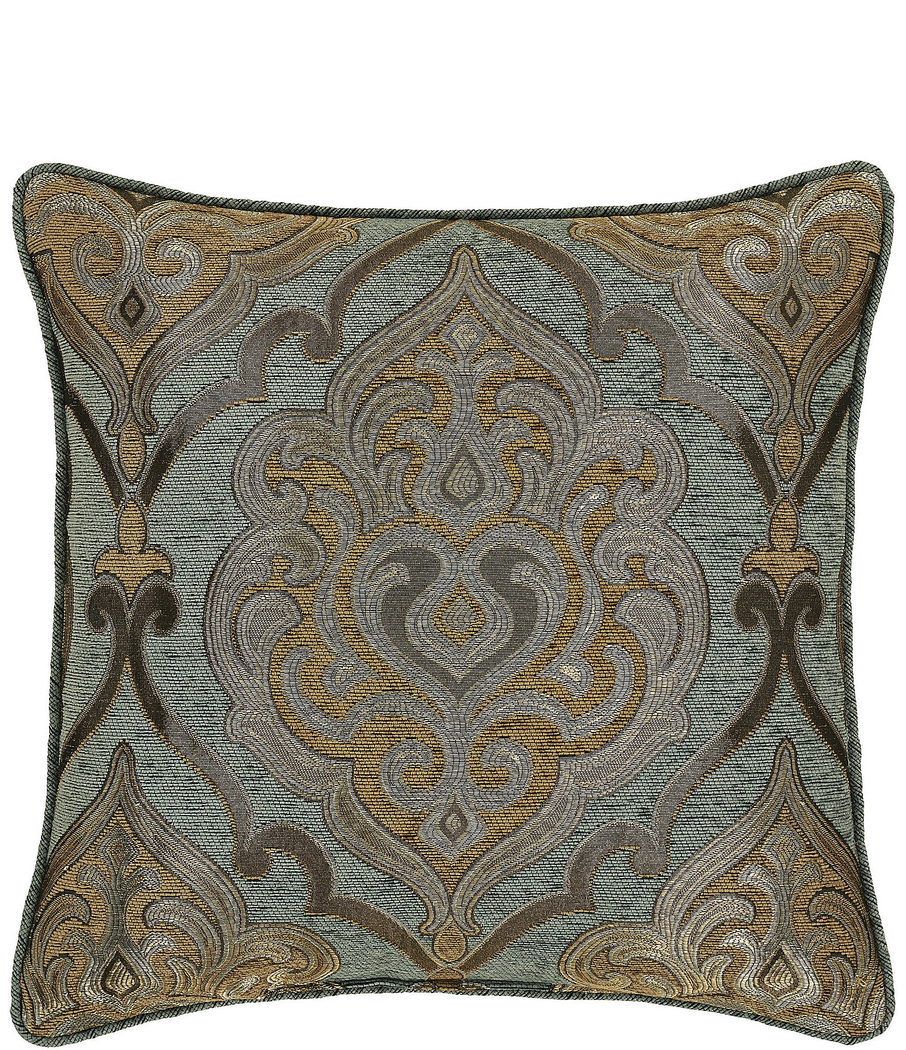 J. Queen New York Kensington Woven Damask Reversible Square Pillow