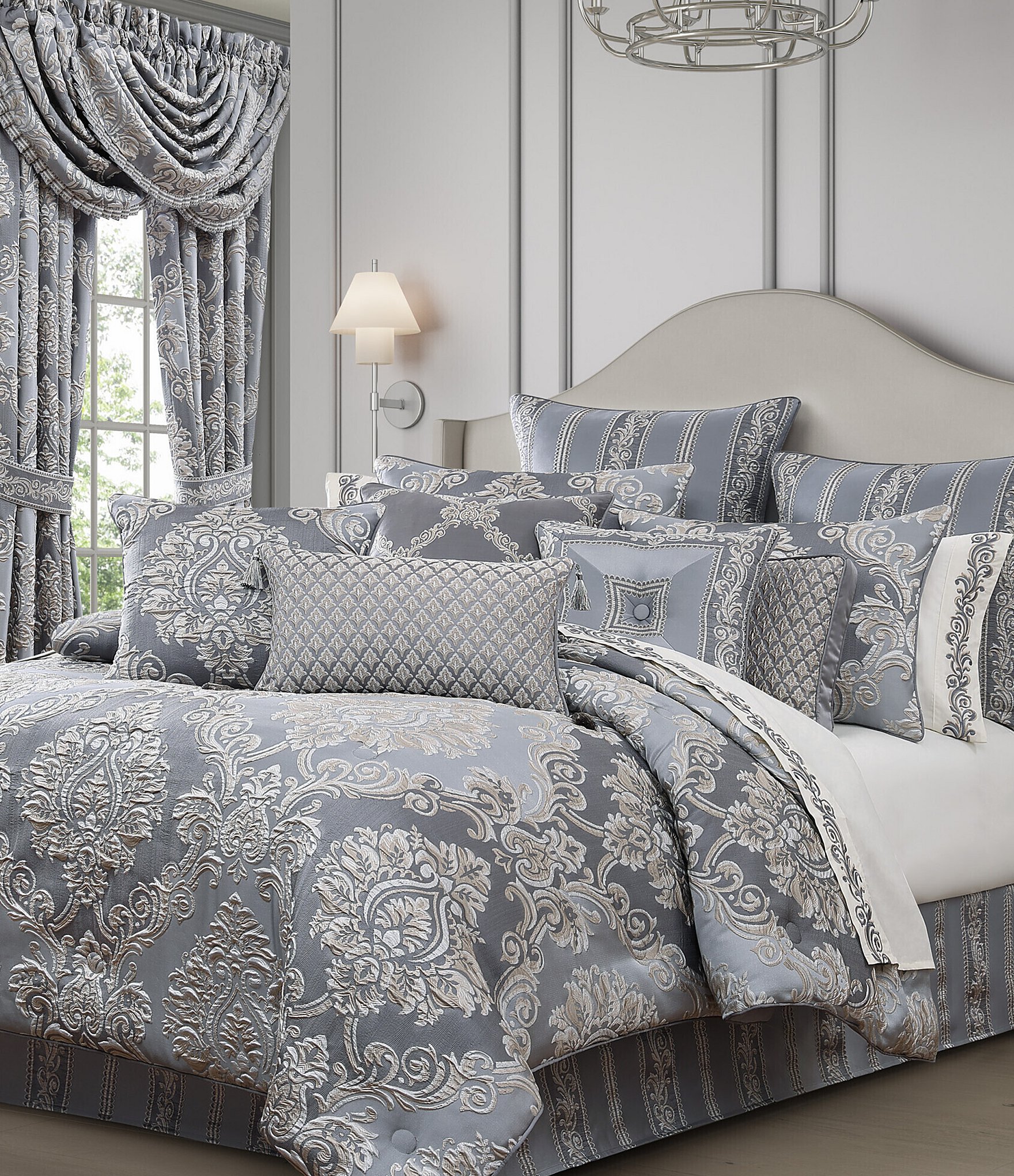 J. Queen New York Krista Embellished Lattice Reversible Decorative Square Pillow