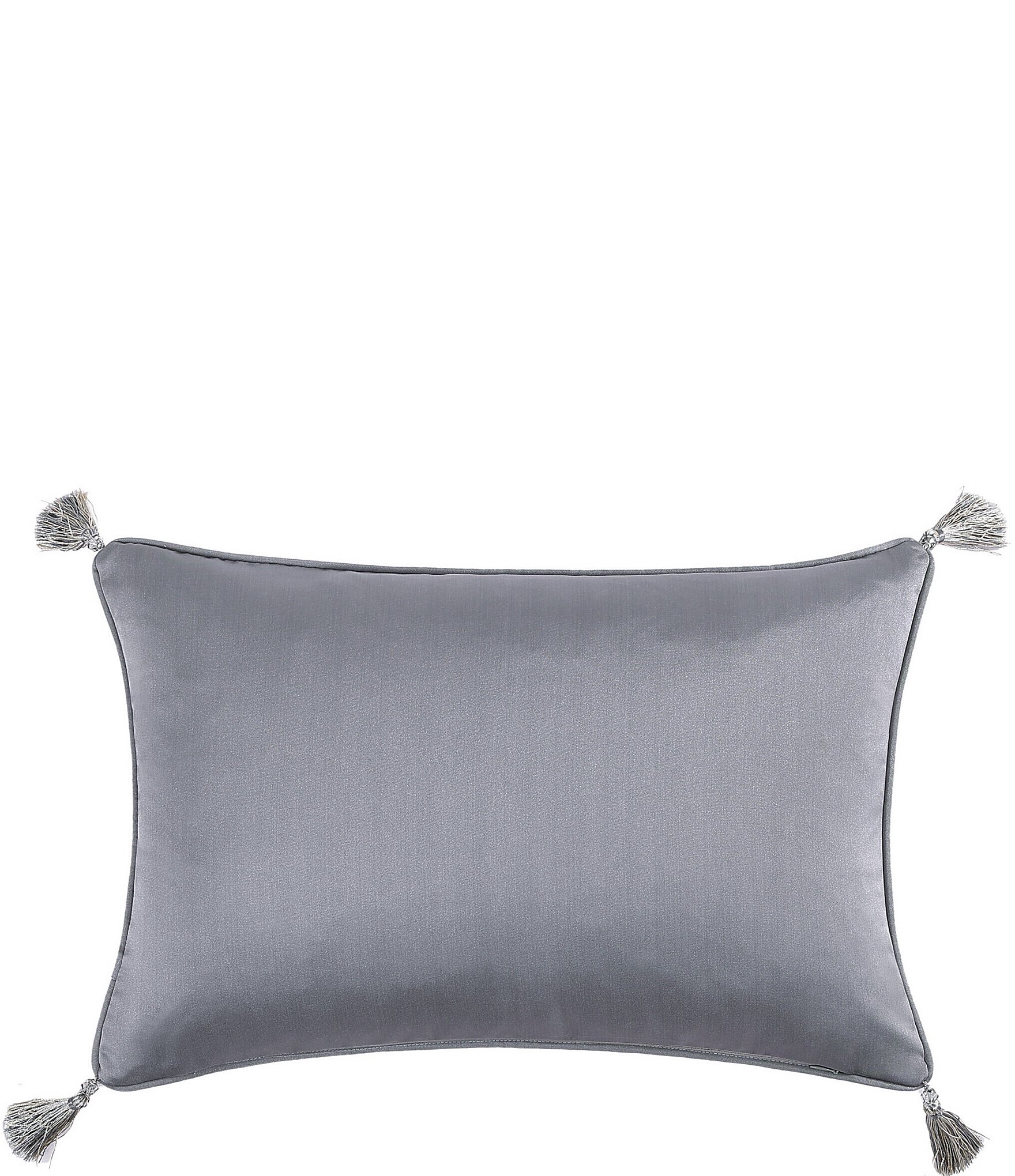 J. Queen New York Krista Tassel Woven Foulard Reversible Boudoir Pillow