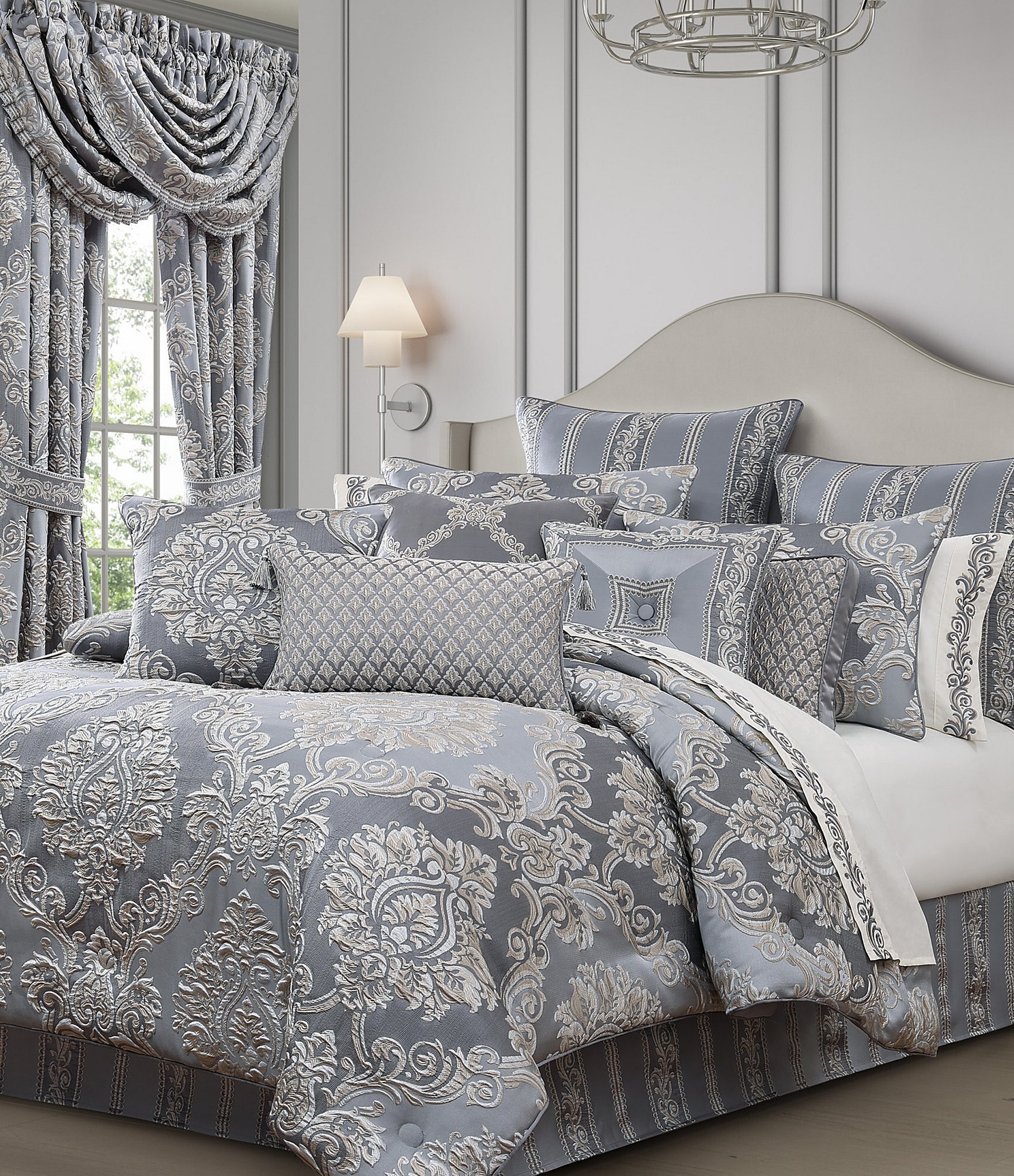 J. Queen New York Krista Tassel Woven Foulard Reversible Boudoir Pillow