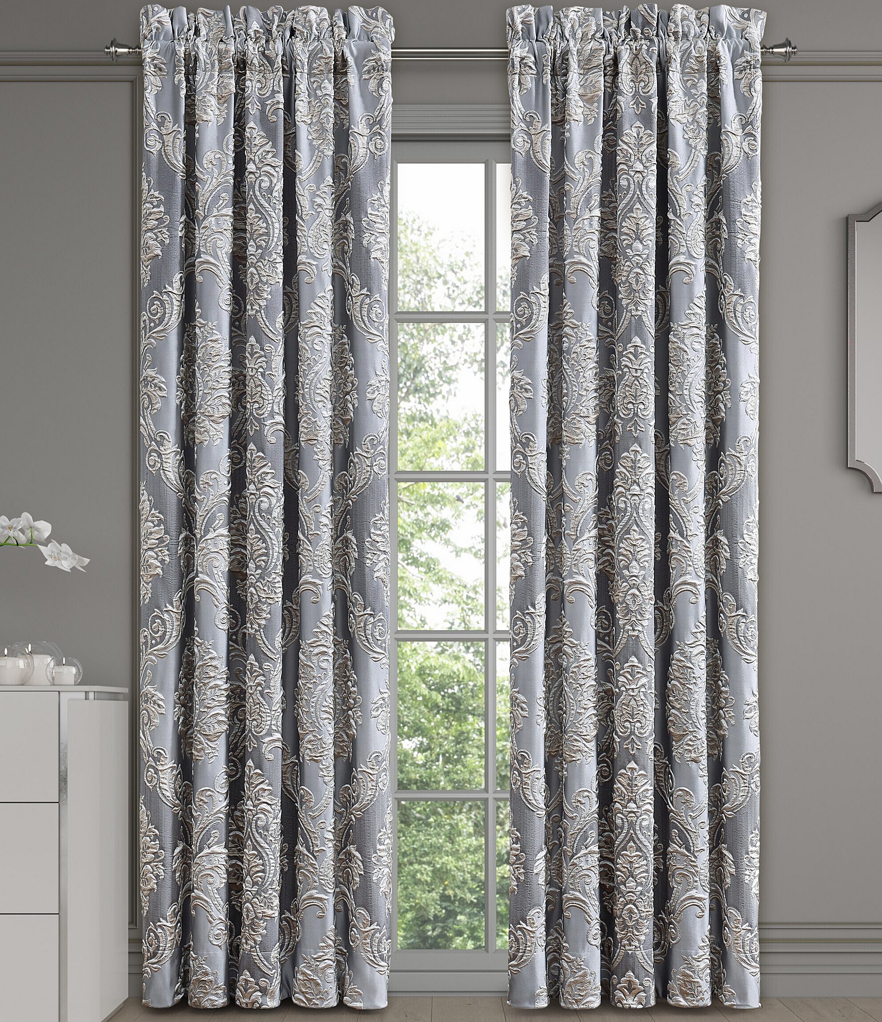 J. Queen New York Krista Woven Damask Window Treatment