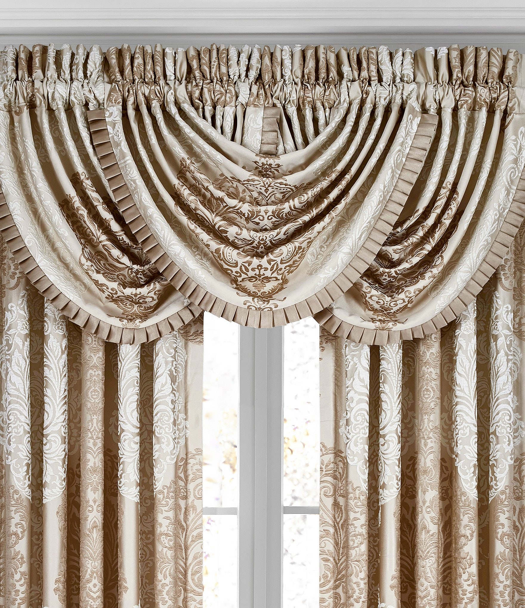 J. Queen New York La Scala Dramatic Damask Window Treatments