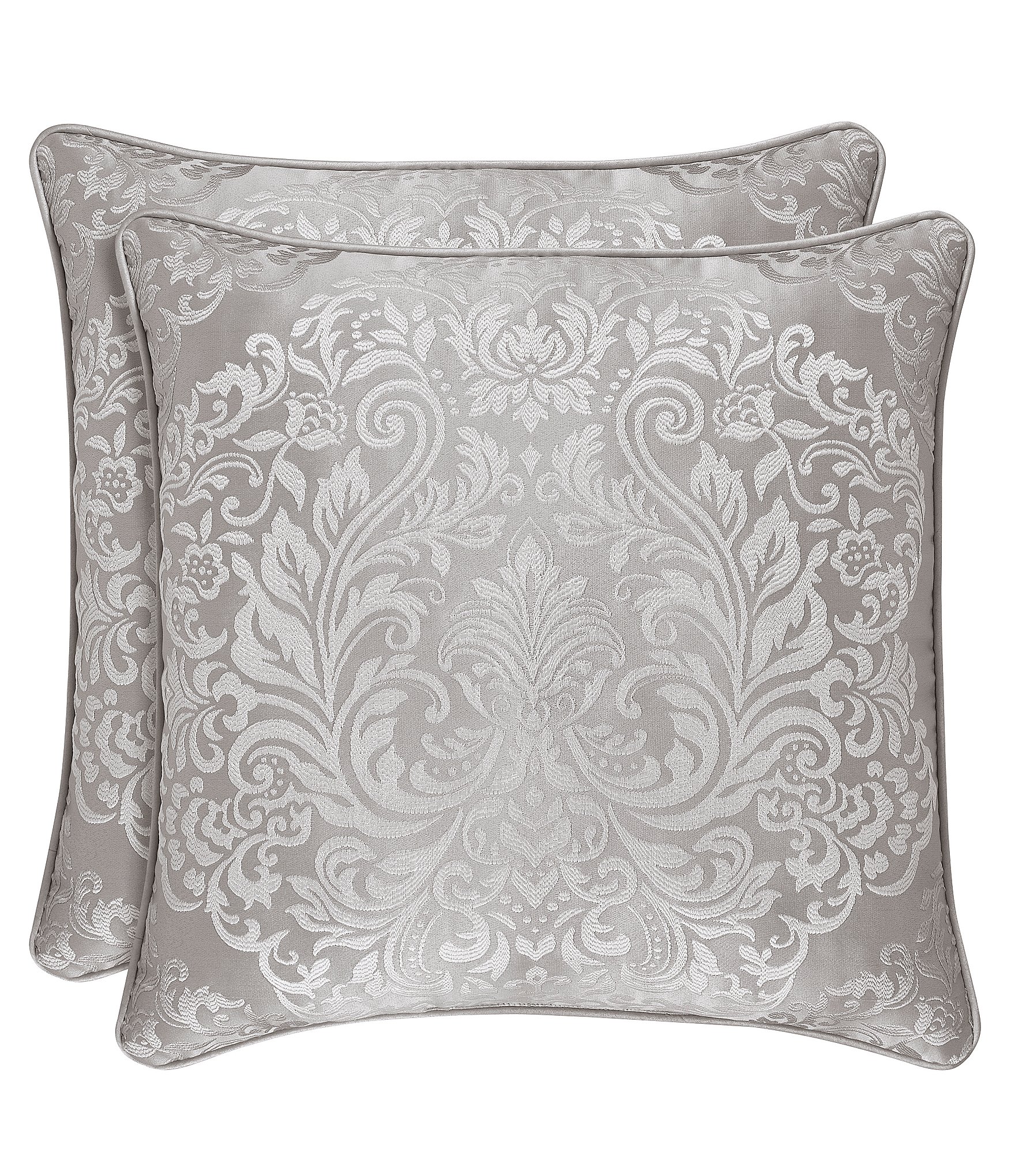 J. Queen New York La Scala Silver Square Pillow 