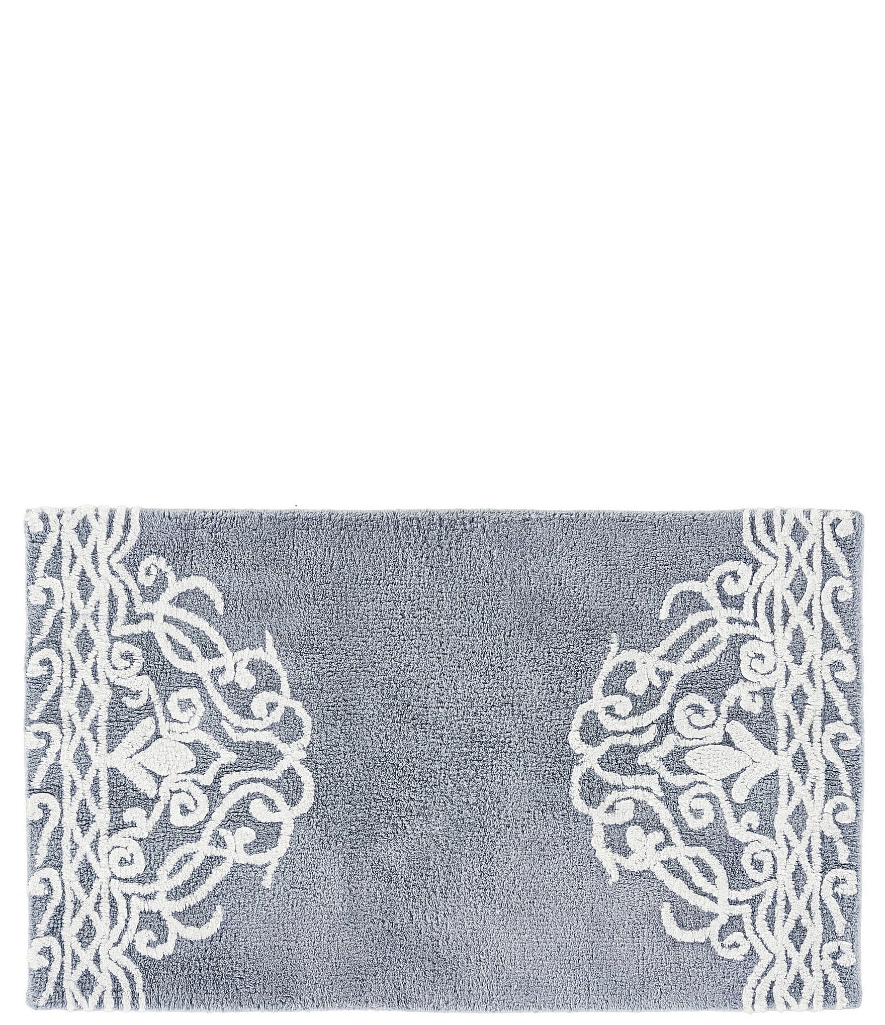 J. Queen New York Lauralynn Embossed Damask Bath Rug