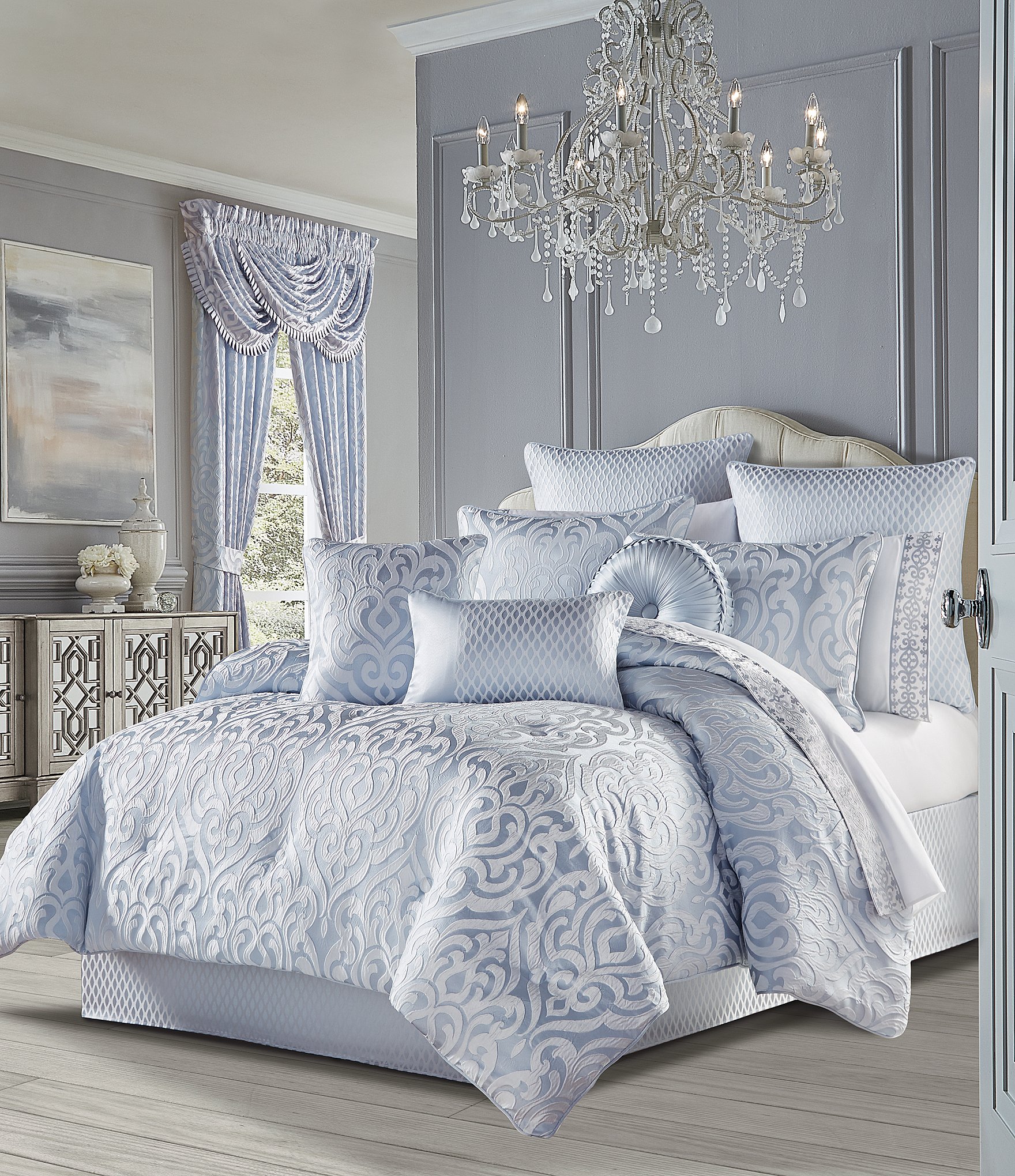 J. Queen New York Liana Woven Damask Pattern Comforter Set | Dillard's
