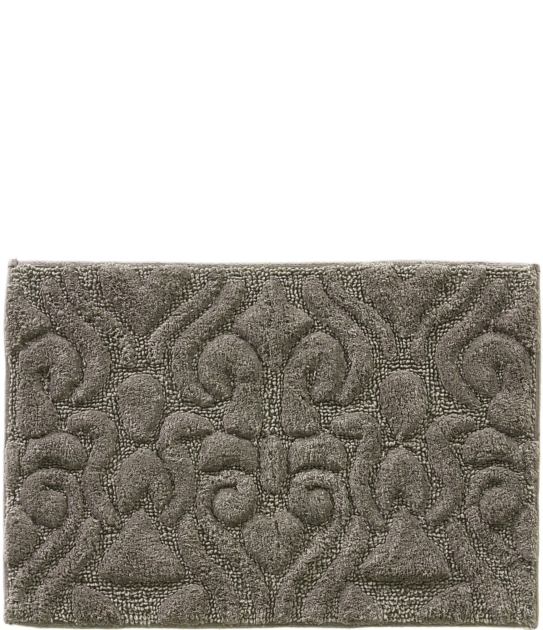J. Queen New York Lombardi Damask Textured Bath Rug