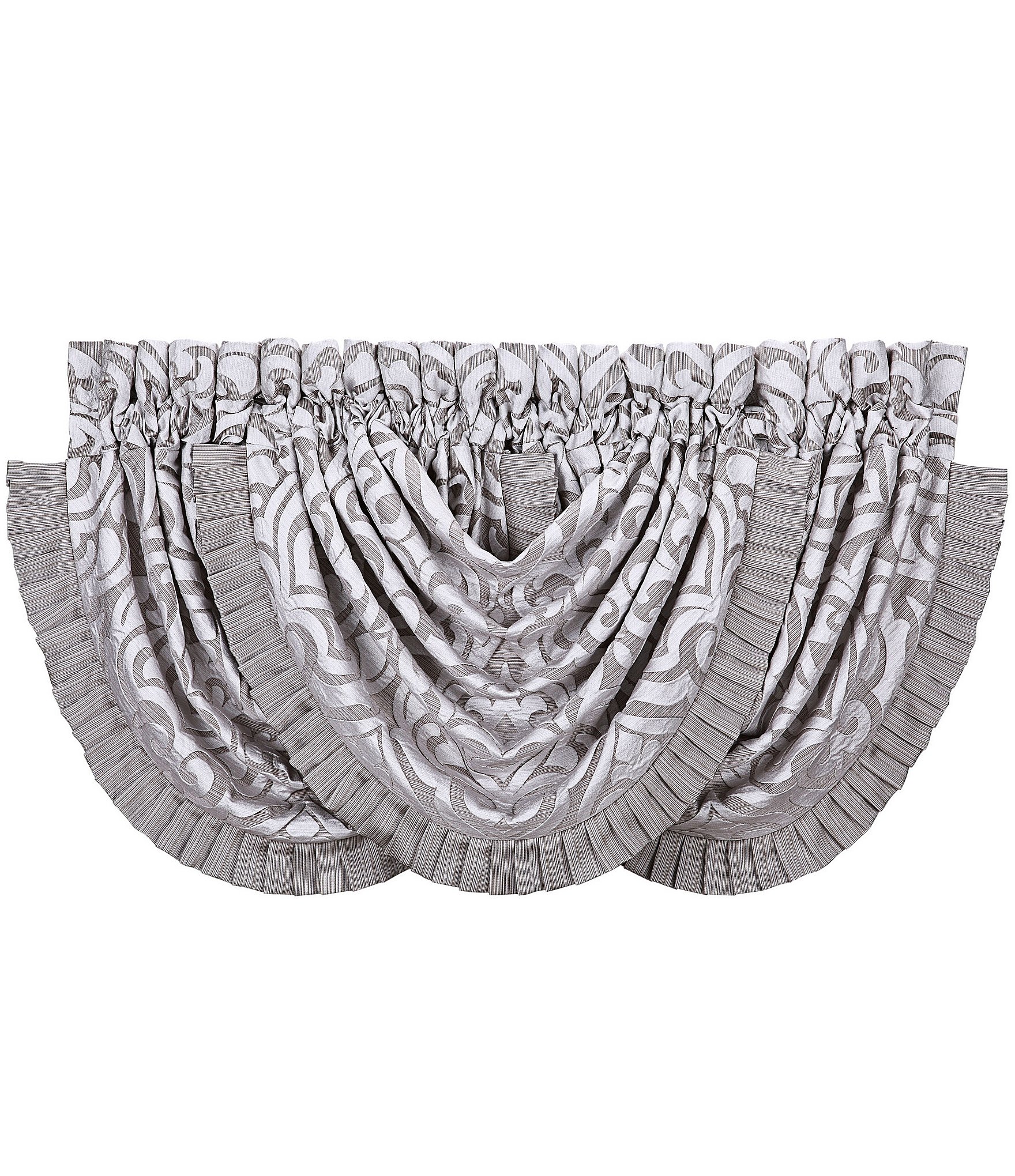 J. Queen New York Luxembourg Iron Gate Damask Window Valance
