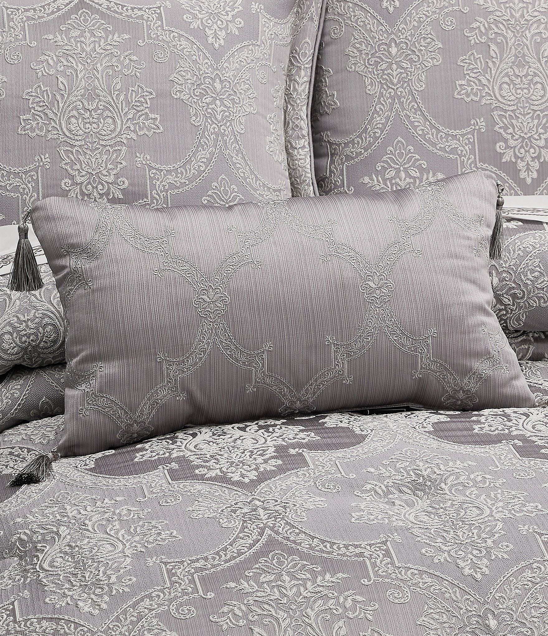 J. Queen New York Mary Tasseled Boudoir Embellished Decorative Throw Pillow