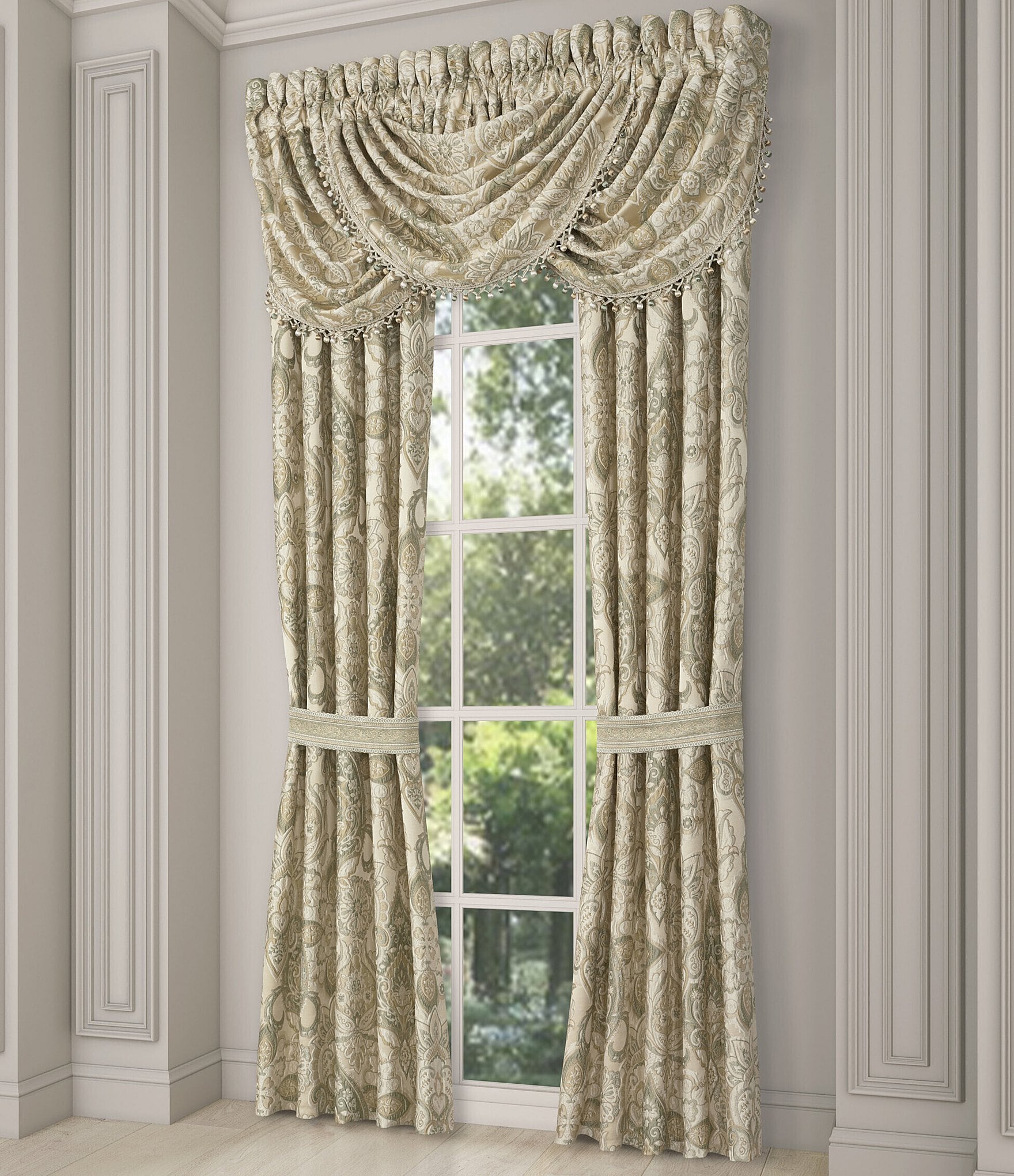 J. Queen New York Meredith Woven Damask Window Treatment