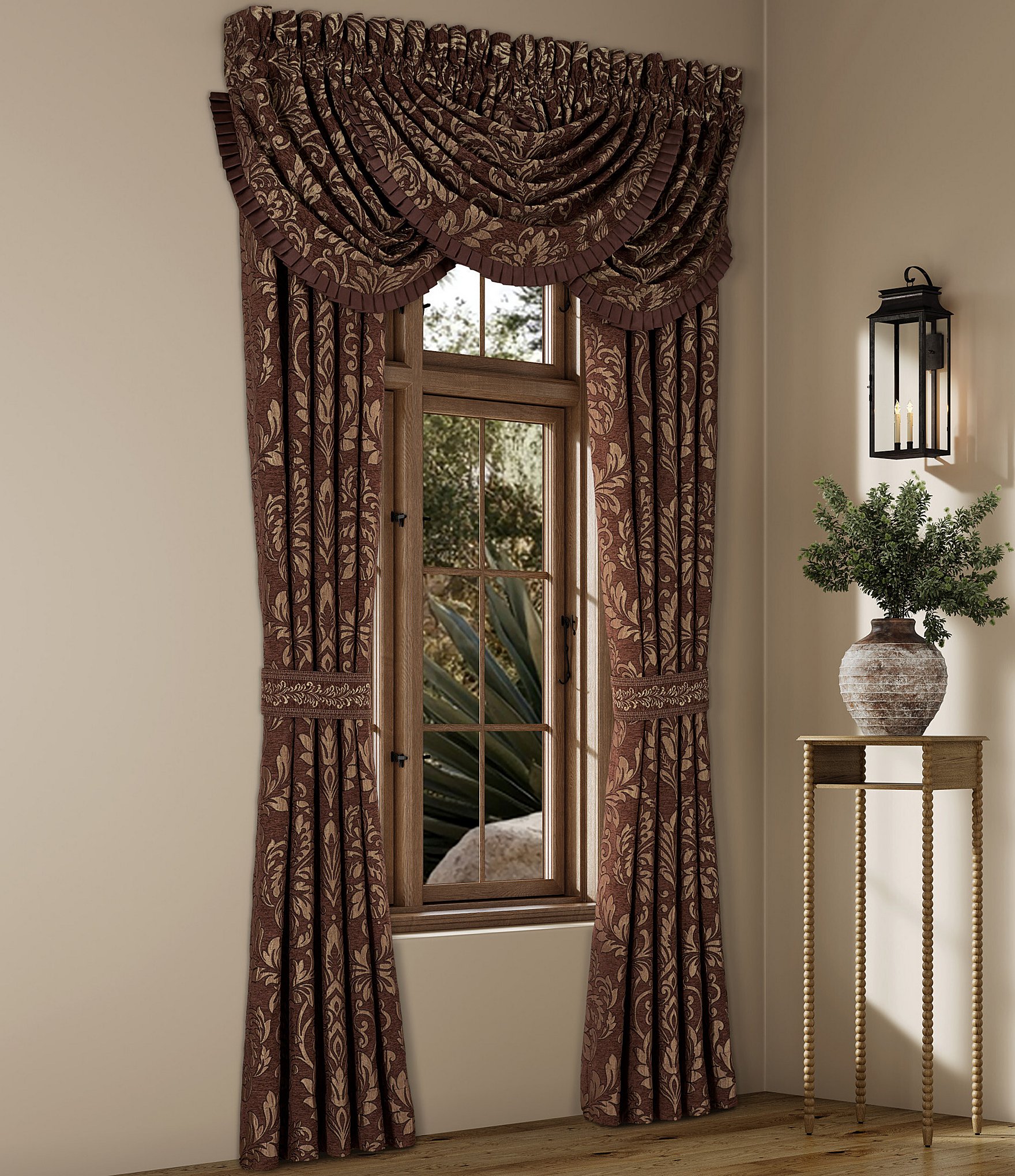 J. Queen New York Monterey Damask Window Treatment