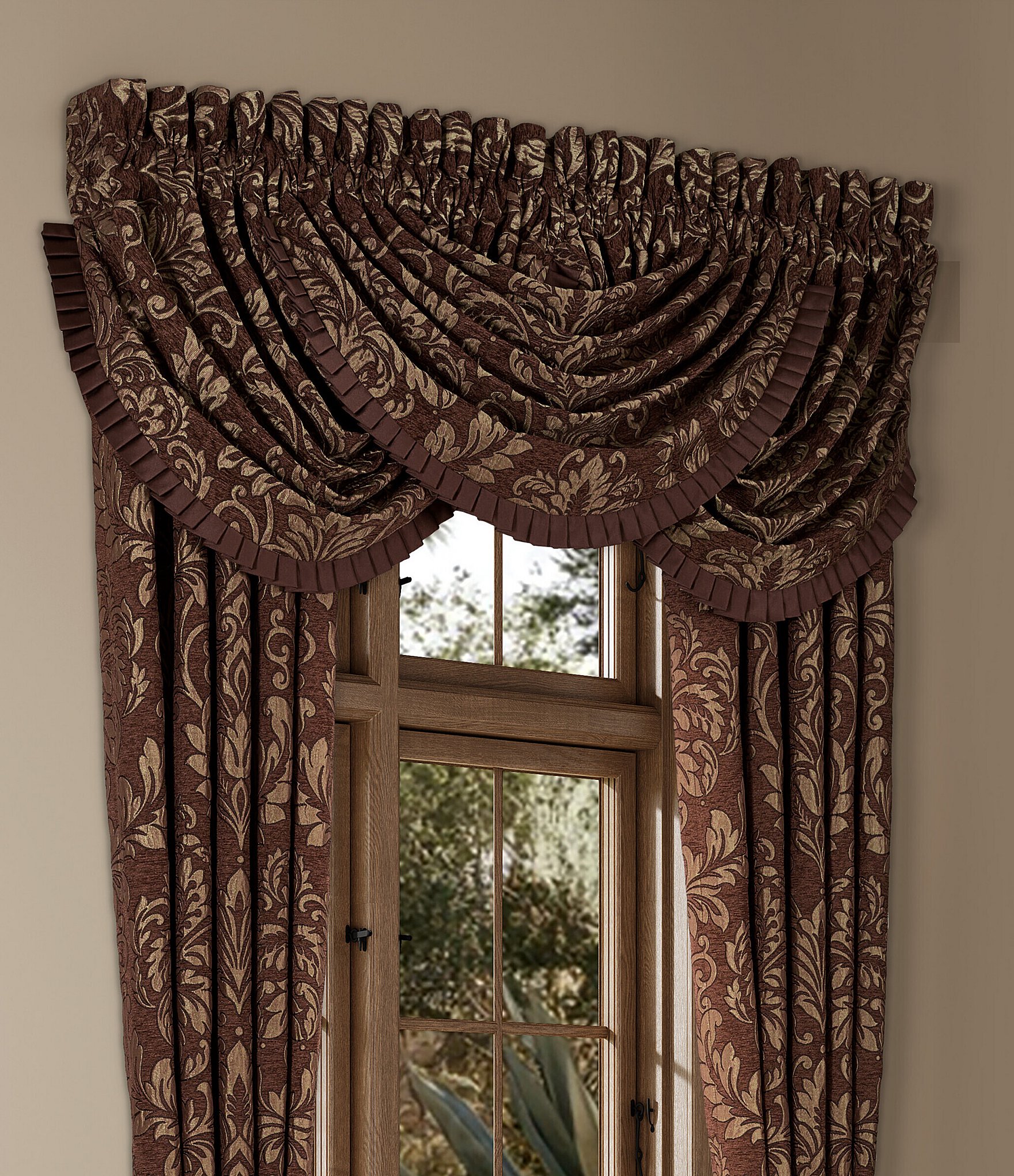 J. Queen New York Monterey Damask Window Treatment