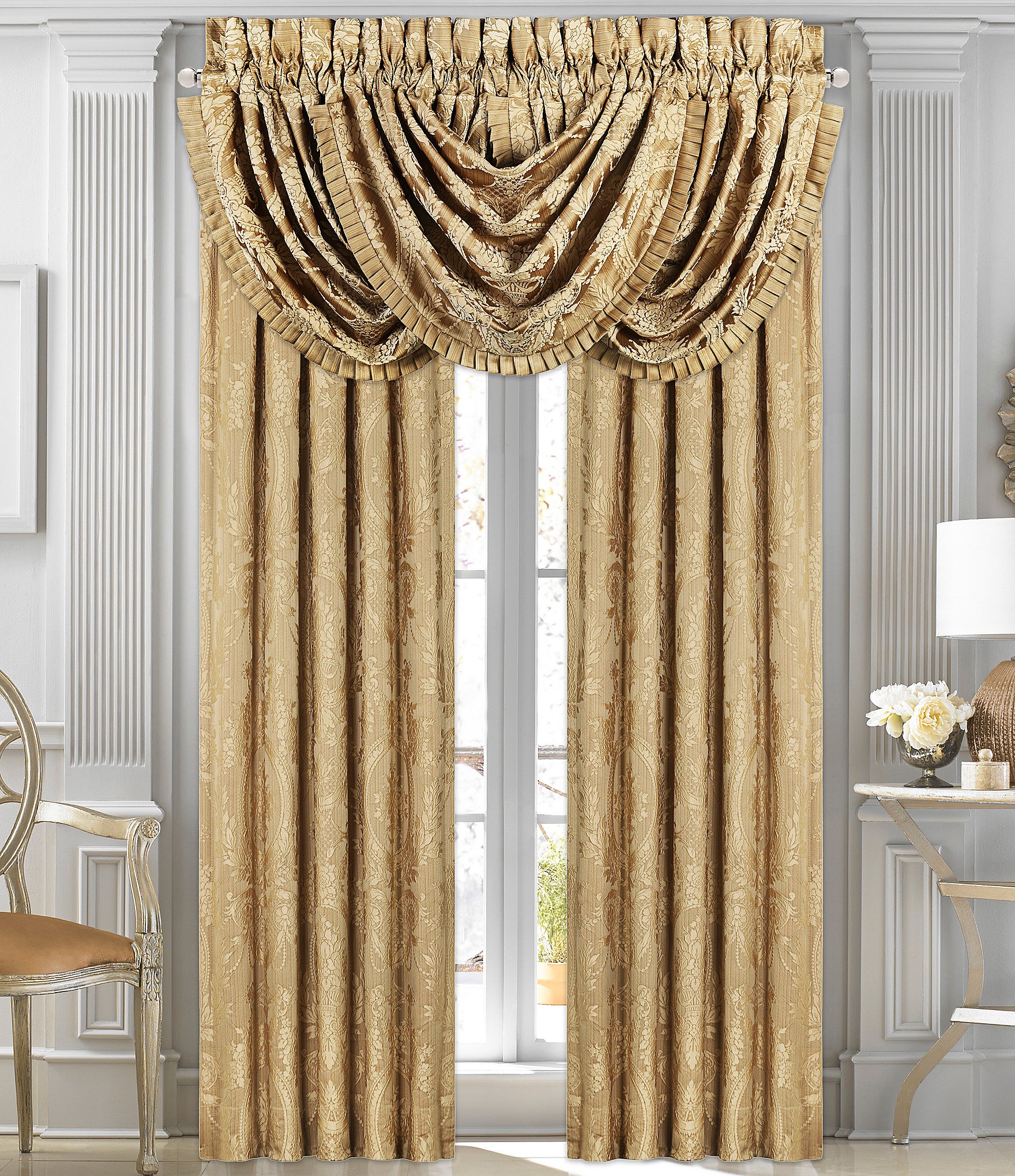 J. Queen New York Napoleon Floral Window Treatments