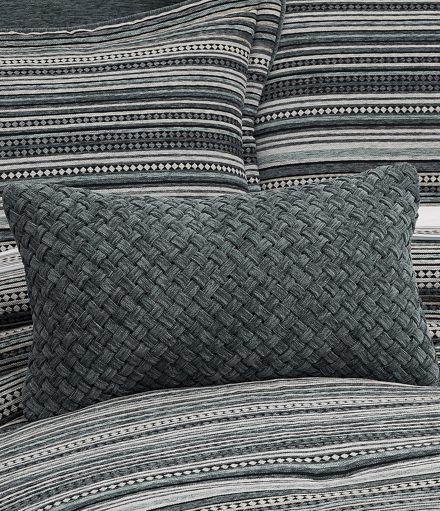 J. Queen New York Parallel Braided Textured Boudoir Decorative Throw Pillow