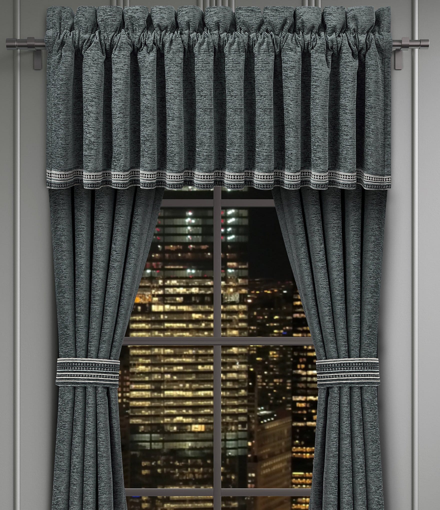 J. Queen New York Parallel Woven Chenille Window Treatment