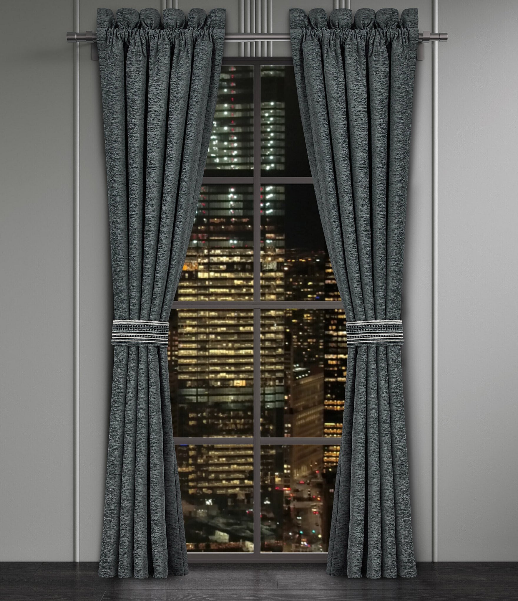 J. Queen New York Parallel Woven Chenille Window Treatment