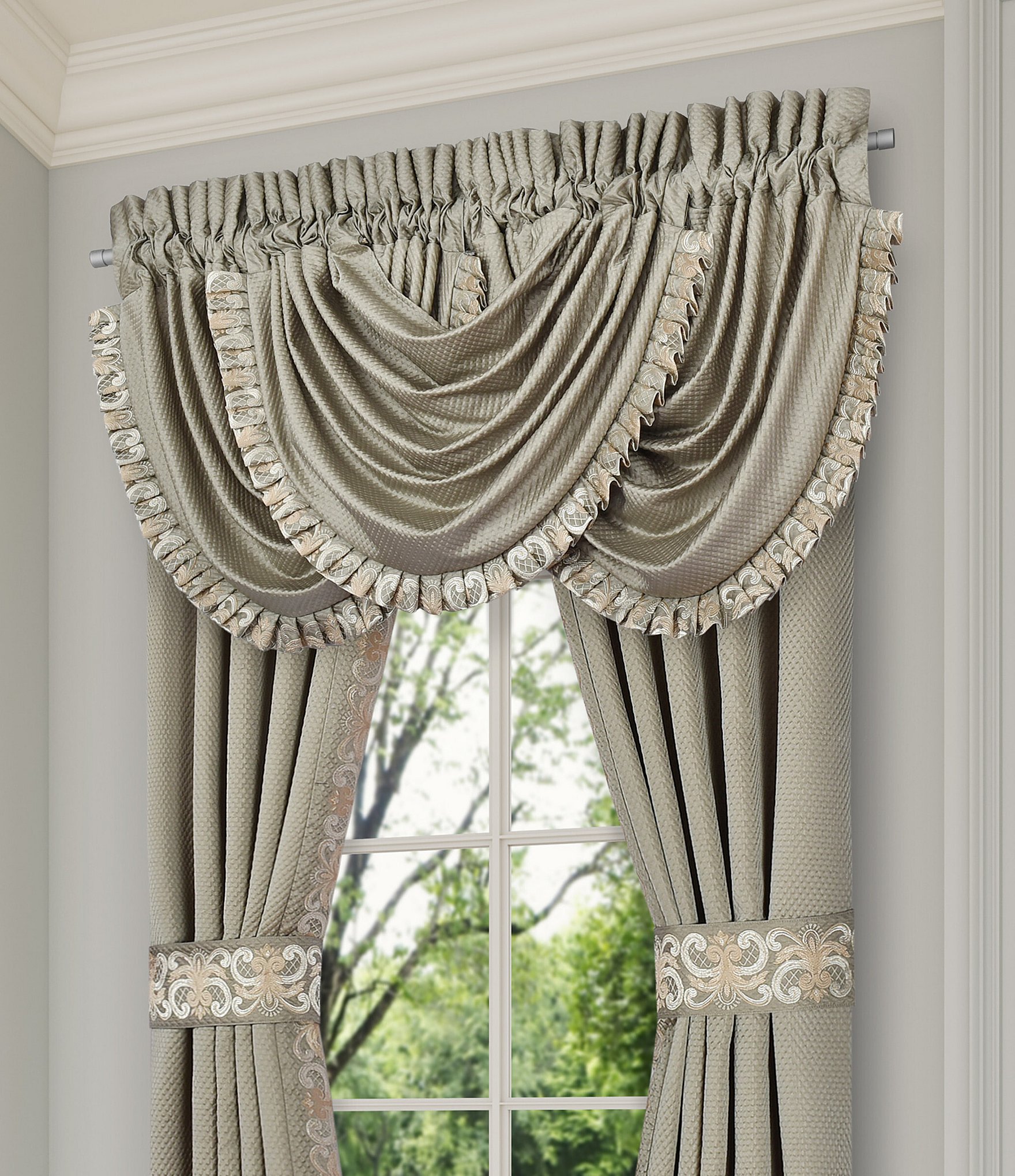 J. Queen New York Piazza Matelasse Textured Window Treatment