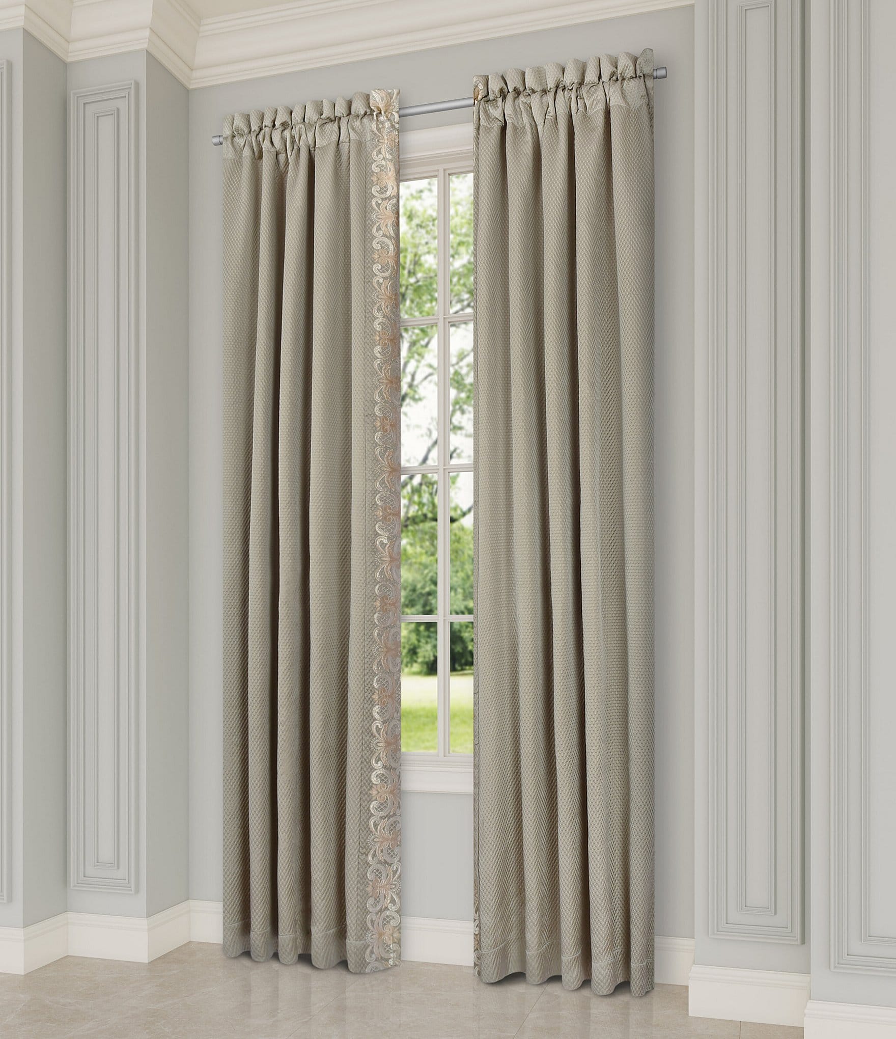 J. Queen New York Piazza Matelasse Textured Window Treatment