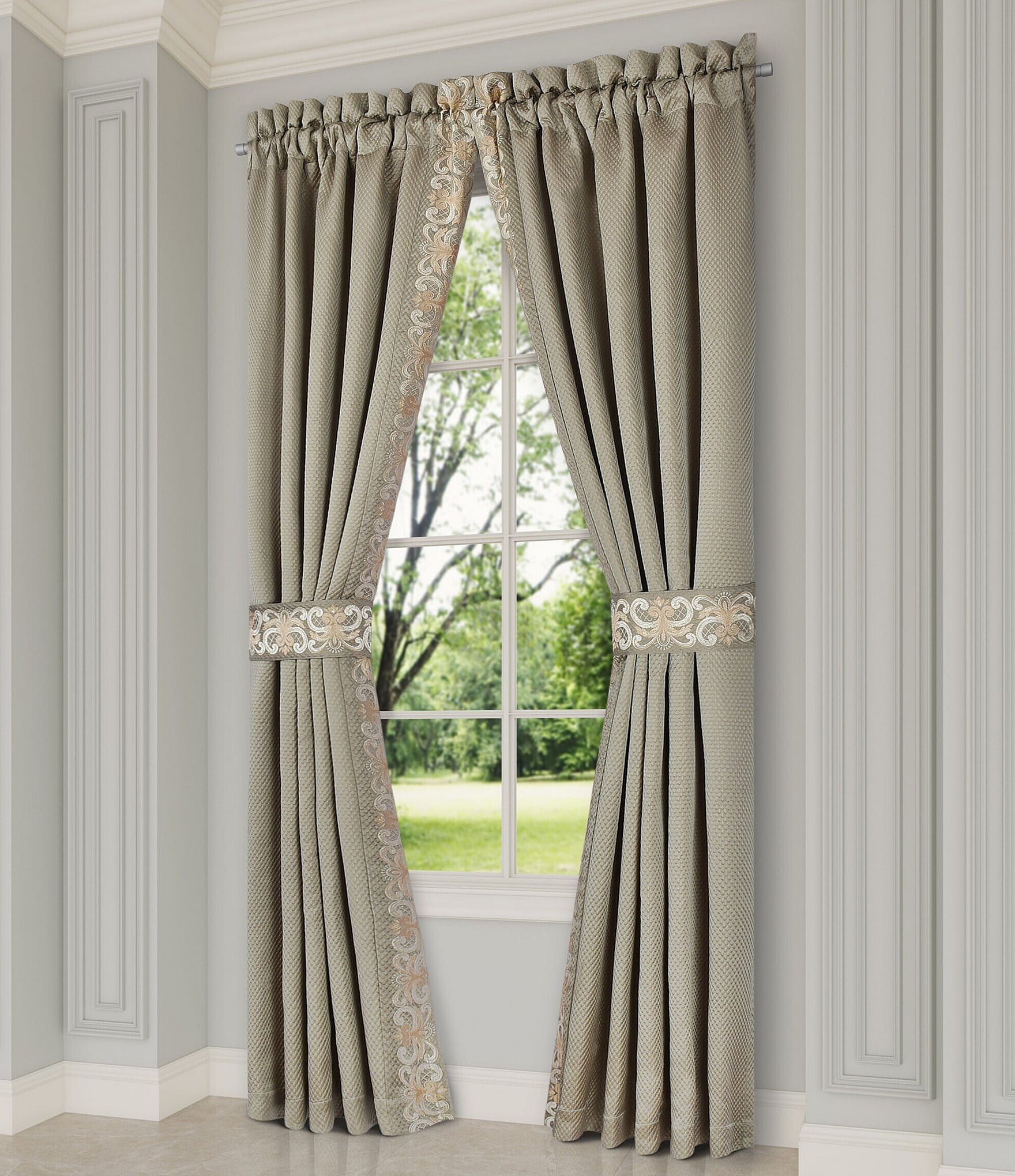 J. Queen New York Piazza Matelasse Textured Window Treatment