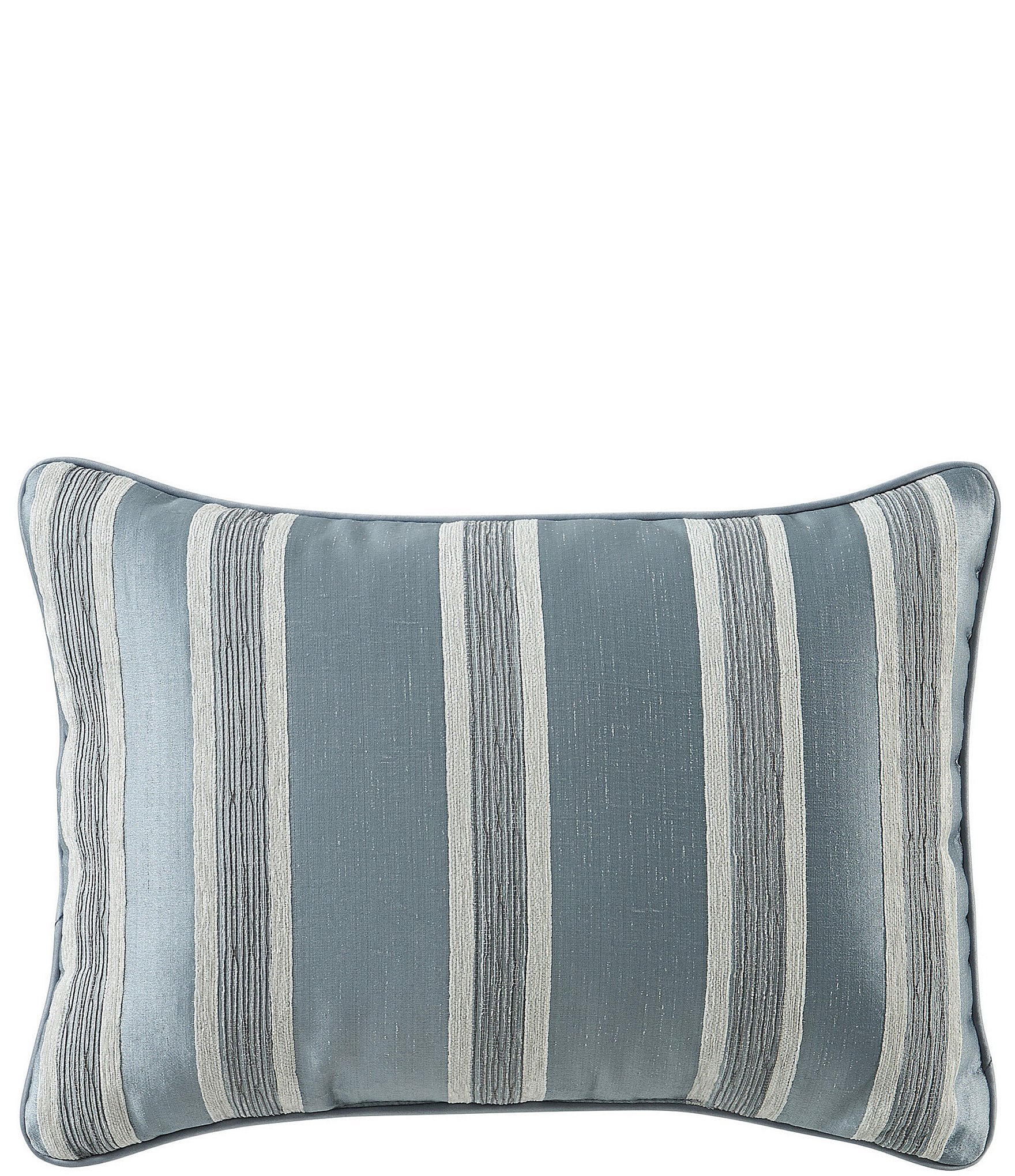 J. Queen New York Rocco Chenille Striped Boudoir Decorative Throw Pillow