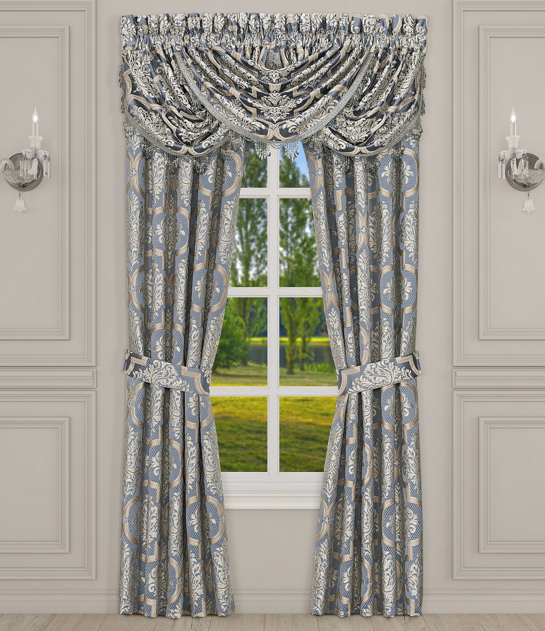 J. Queen New York San Marino Unique Weave Damask Window Treatment