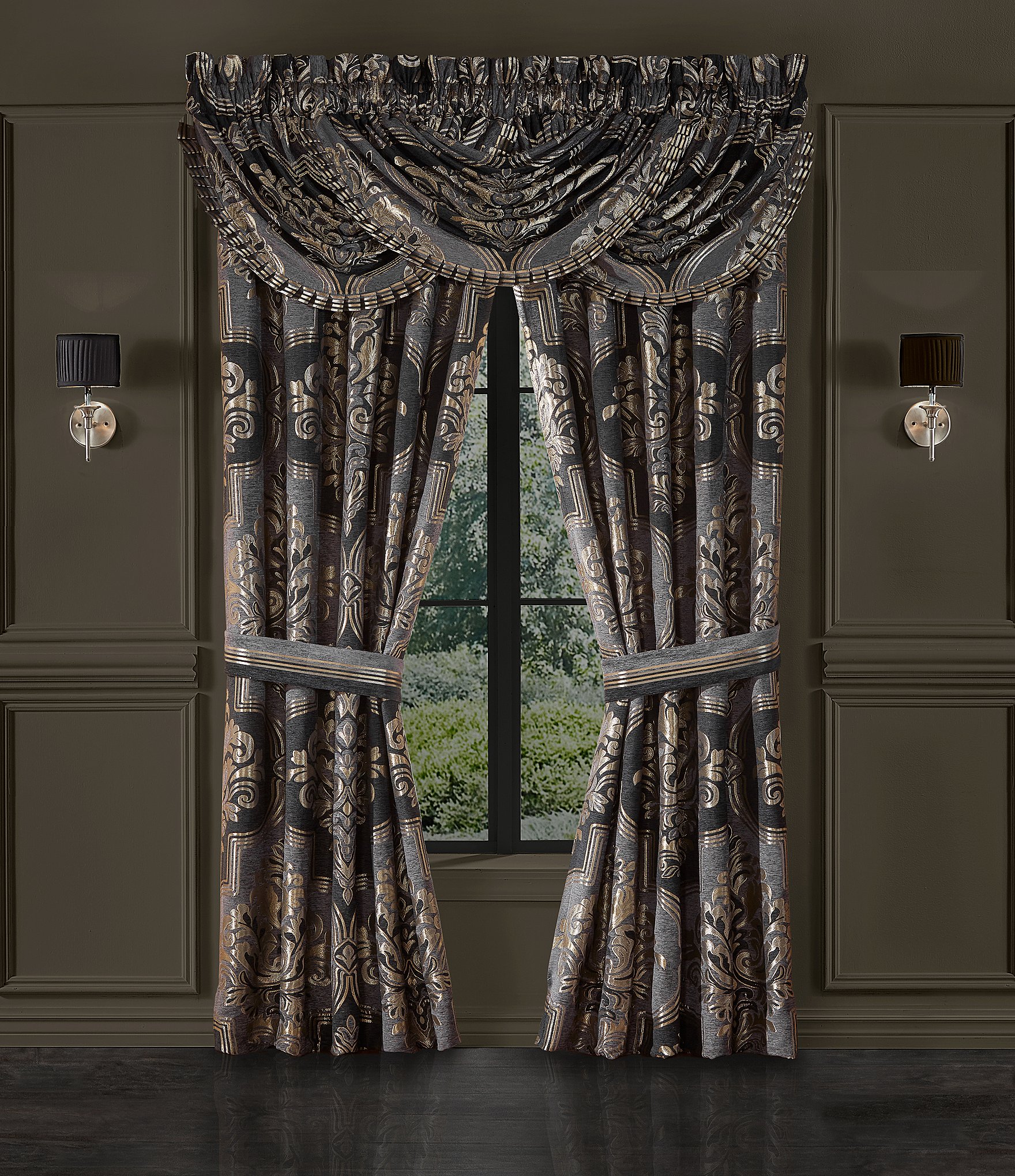 HiEnd Accents Stella Lined Silk Velvet Window Treatment