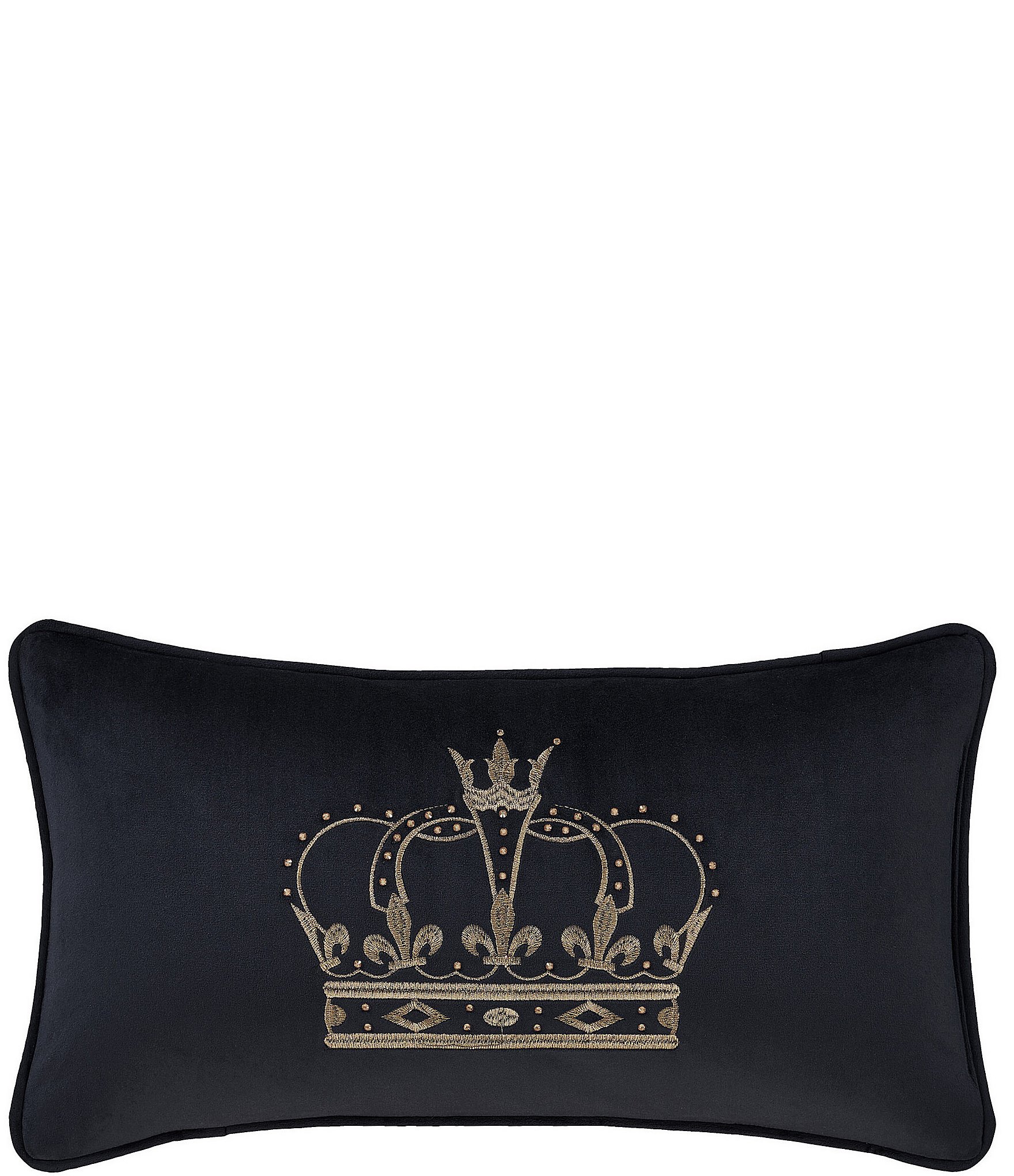 J. Queen New York Townsend Crown Embroidered Boudoir Pillow