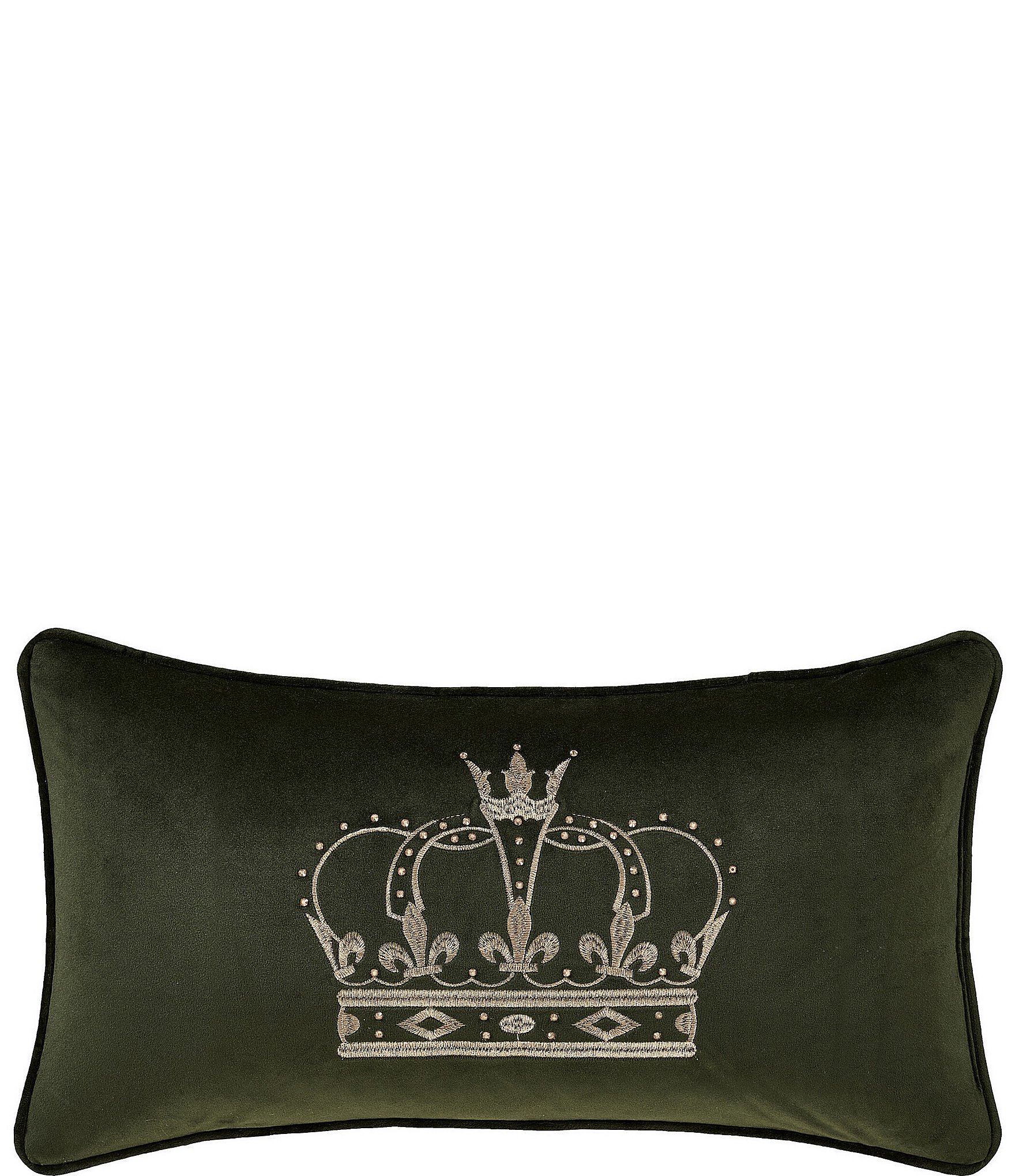 J. Queen New York Townsend Crown Embroidered Boudoir Pillow