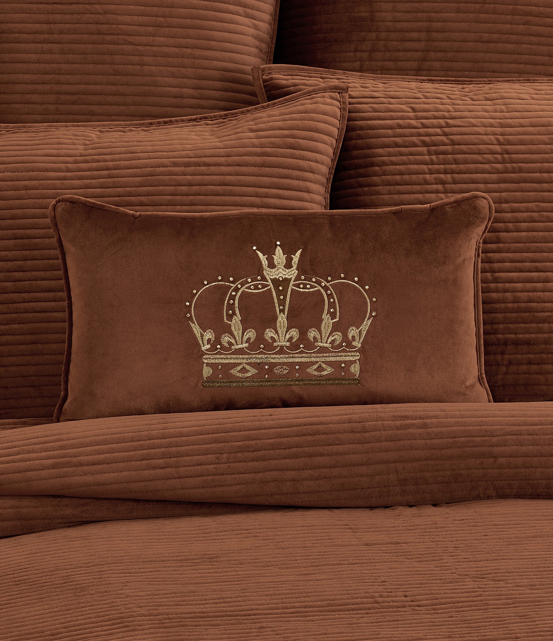 J. Queen New York Townsend Crown Embroidered Boudoir Pillow