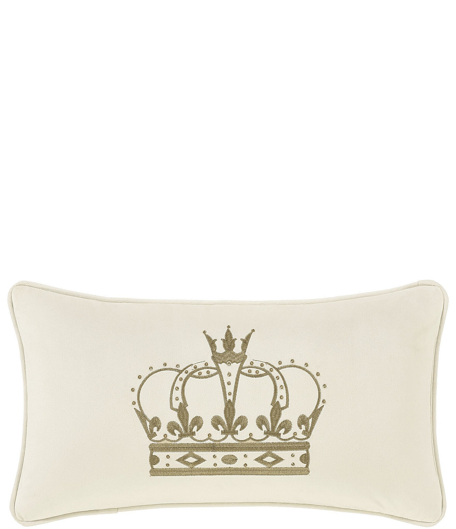 J. Queen New York Townsend Crown Embroidered Boudoir Pillow