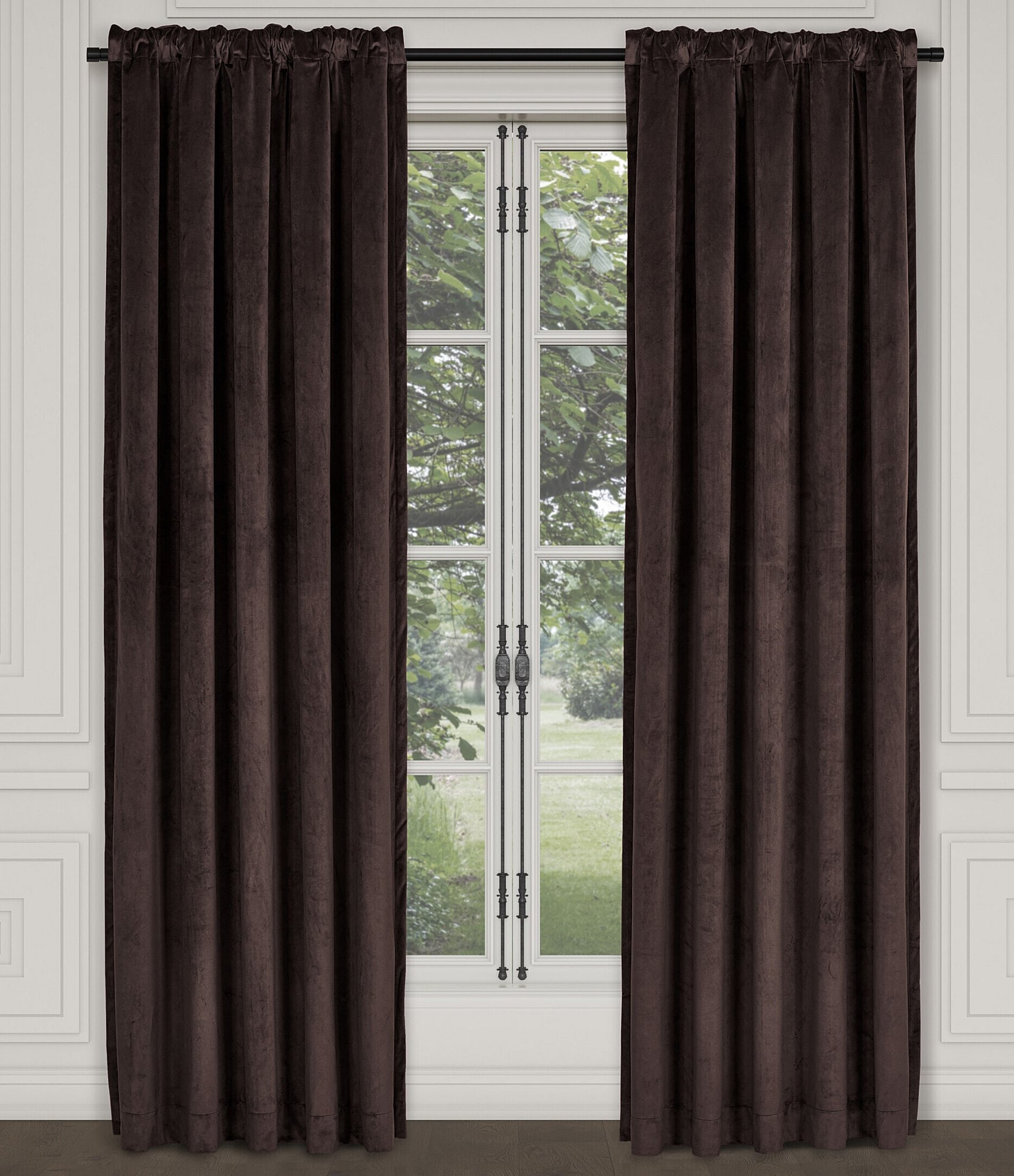 J. Queen New York Townsend Heavyweight Velvet Drapery Single Panel