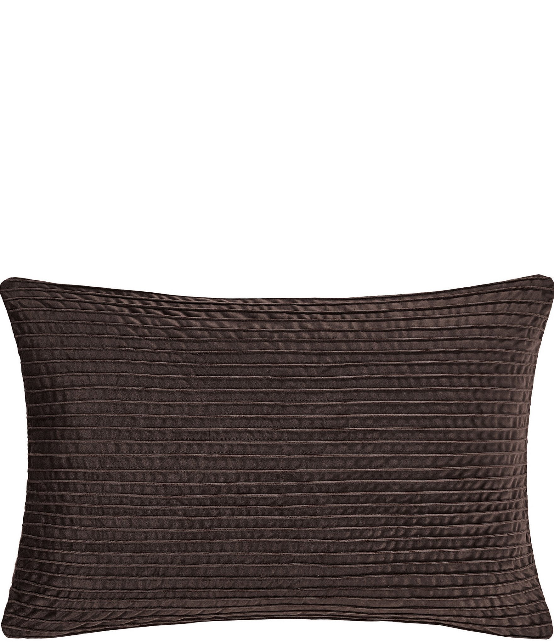 J. Queen New York Townsend Straight Pleated Velvet Lumbar Decorative Pillow Cover