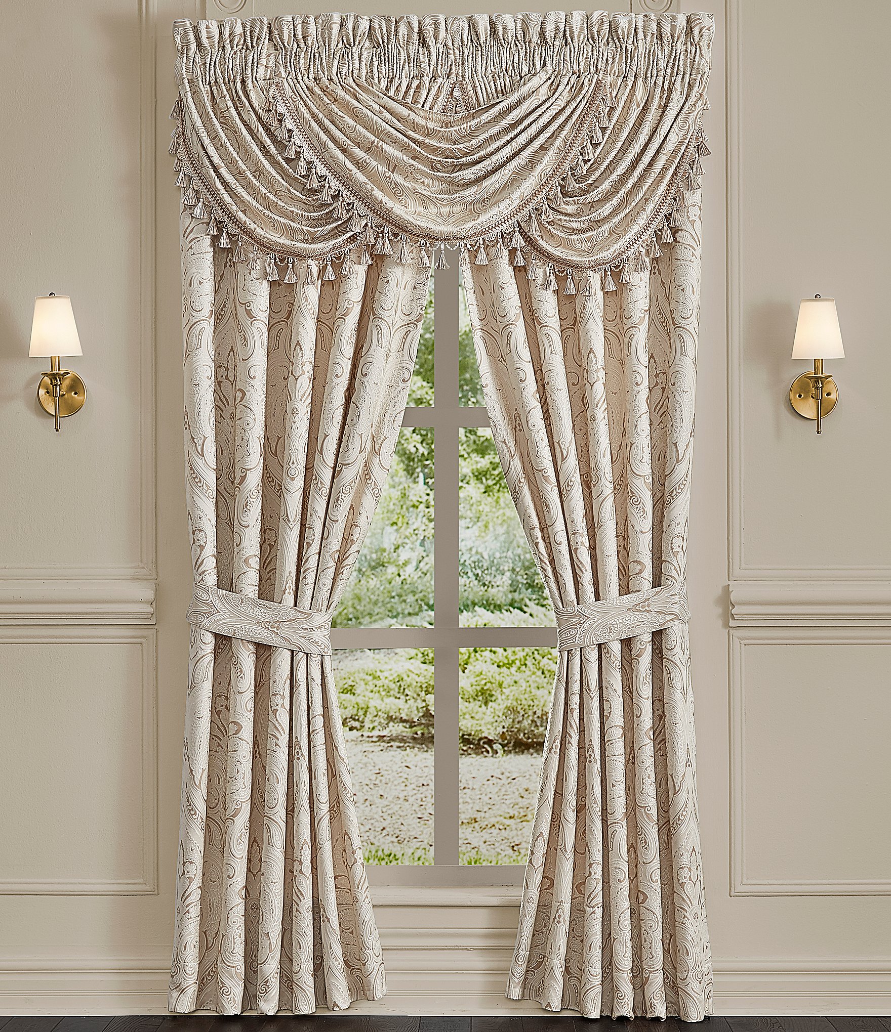 J. Queen New York Trinity Jacquard Damask Window Treatments