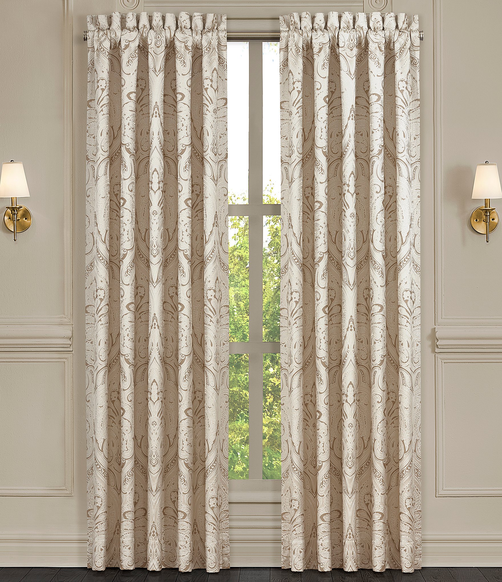J. Queen New York Trinity Jacquard Damask Window Treatments