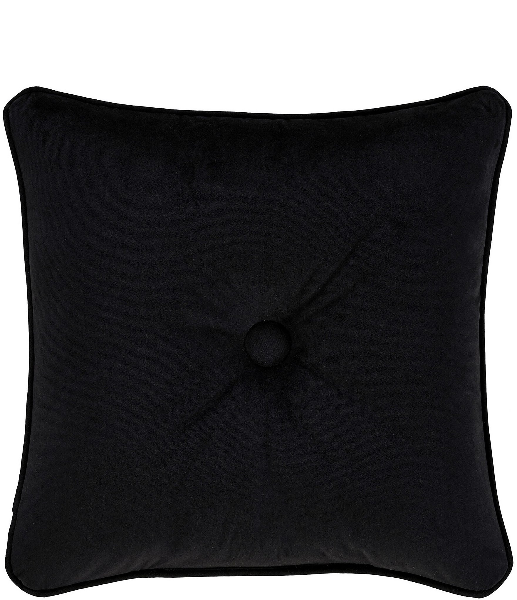 J. Queen New York Vincenzo 18-inch Tufted-Button Framed Reversible Square Pillow