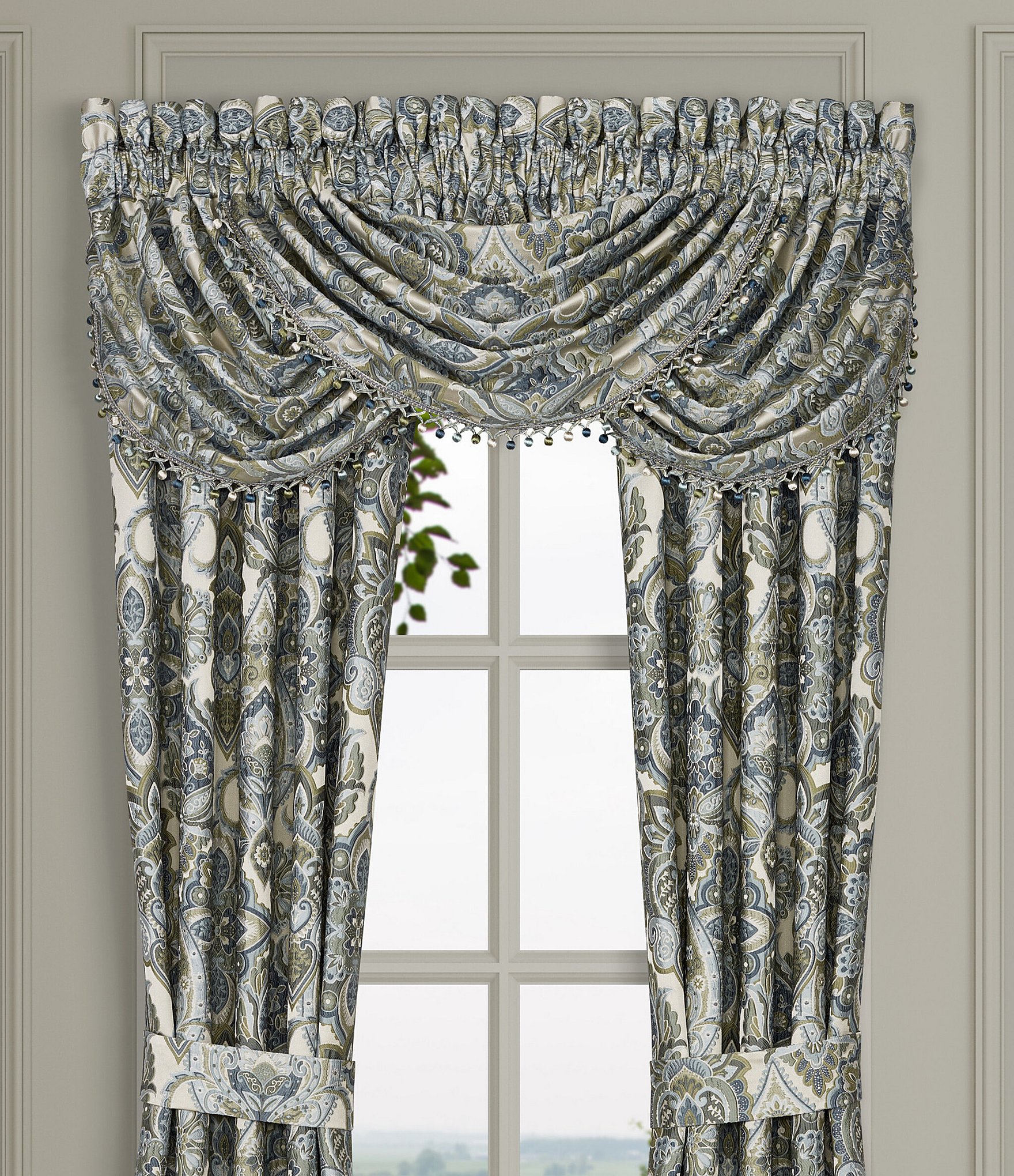 J. Queen New York Woven Medallion Avellino Window Treatment