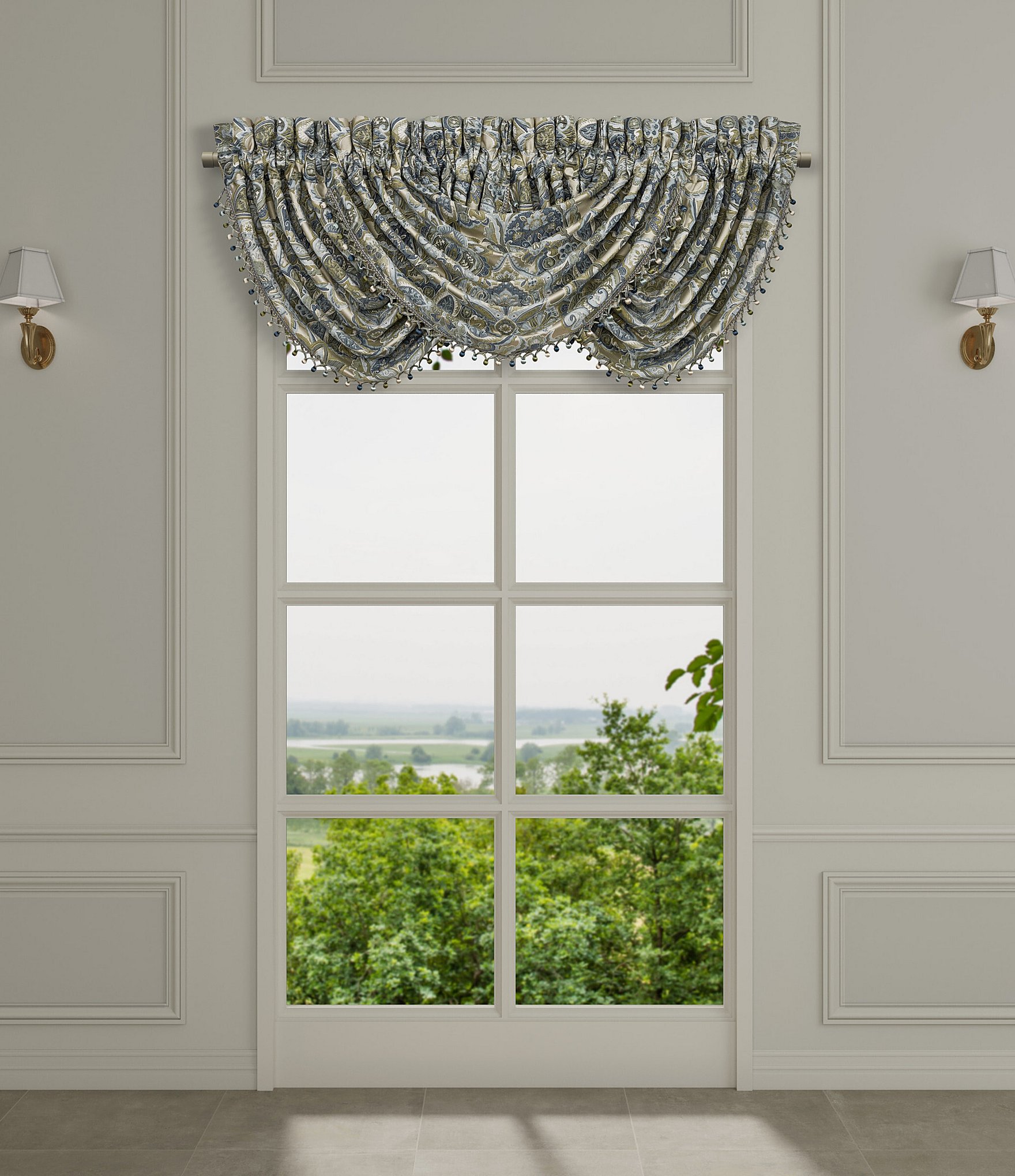 J. Queen New York Woven Medallion Avellino Window Treatment