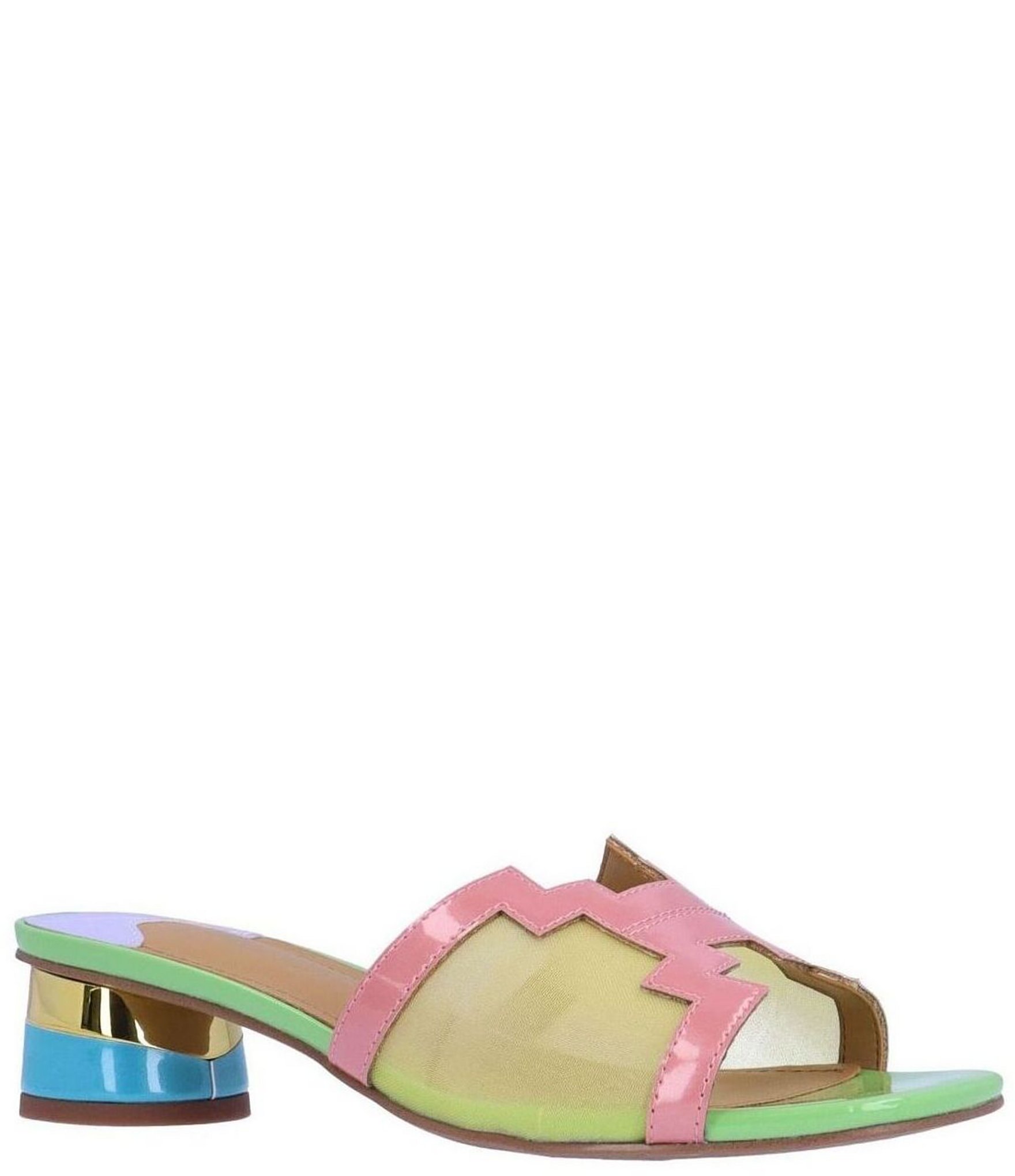 J. Renee Amorra Pastel Patent Mesh Slide Sandals | Dillard's