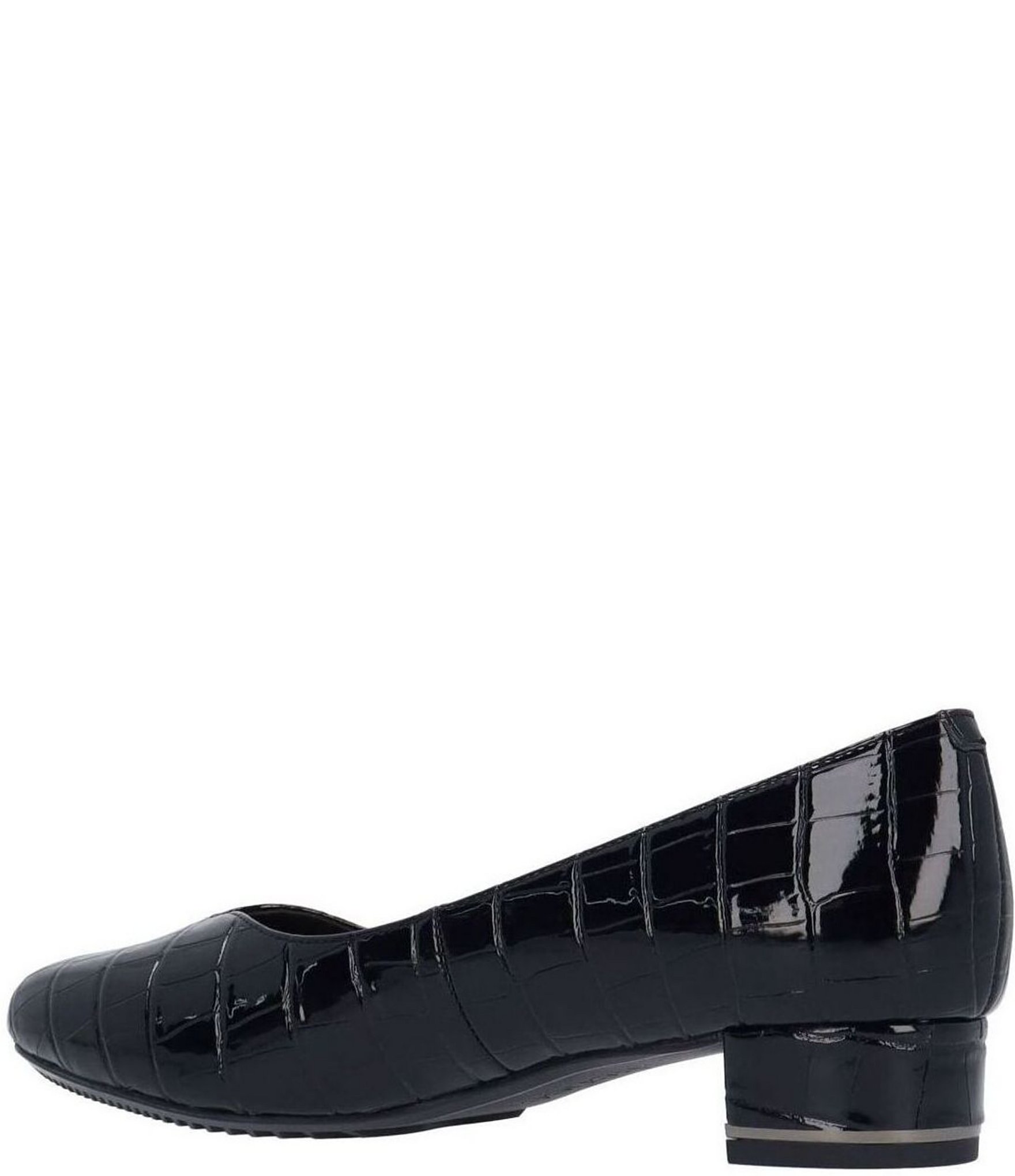 J. Renee Bambalina Croco Embossed Block Heel Pumps