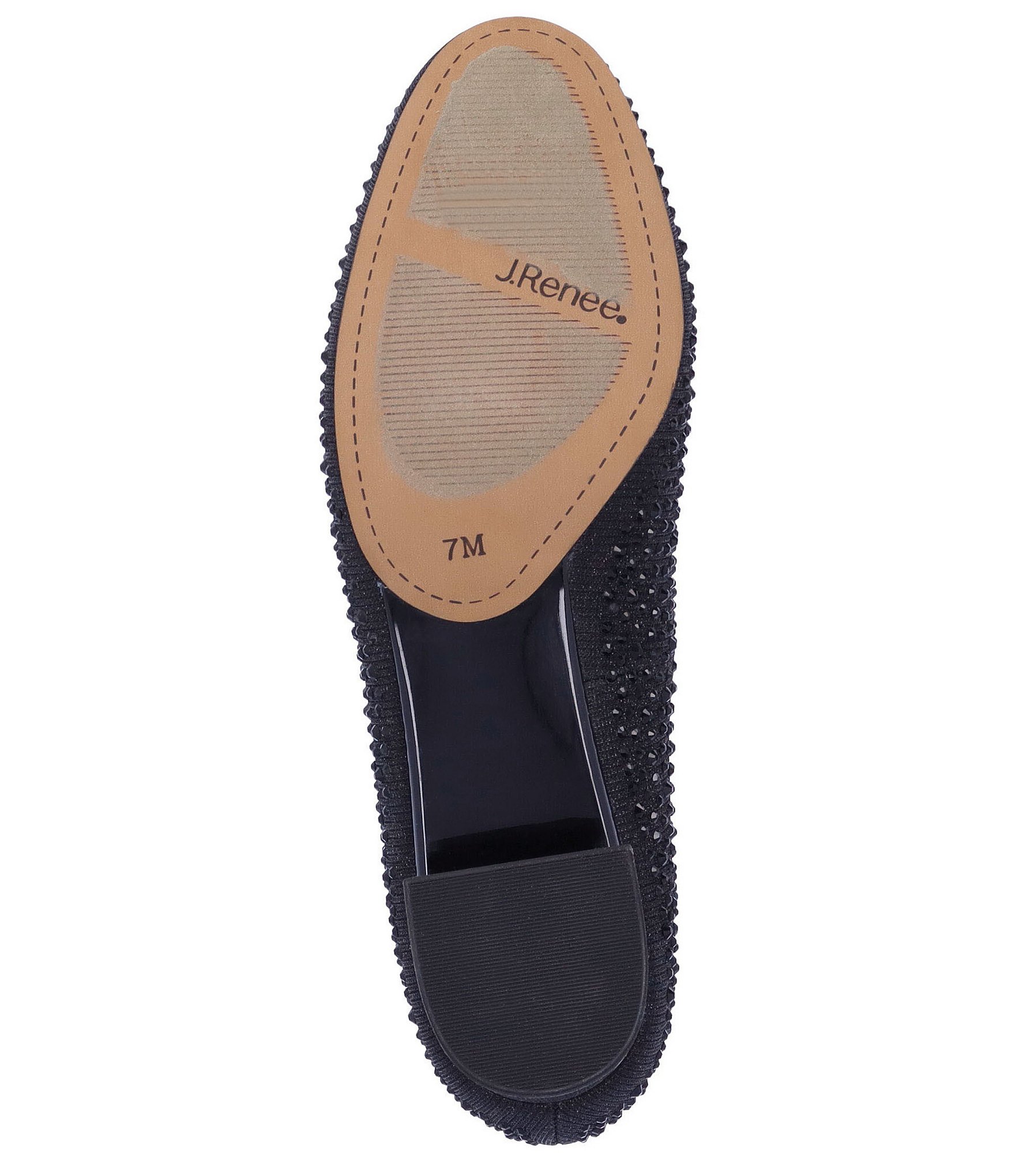 J. Renee Bielle Glitter Fabric Rhinestone Block Heel Pumps