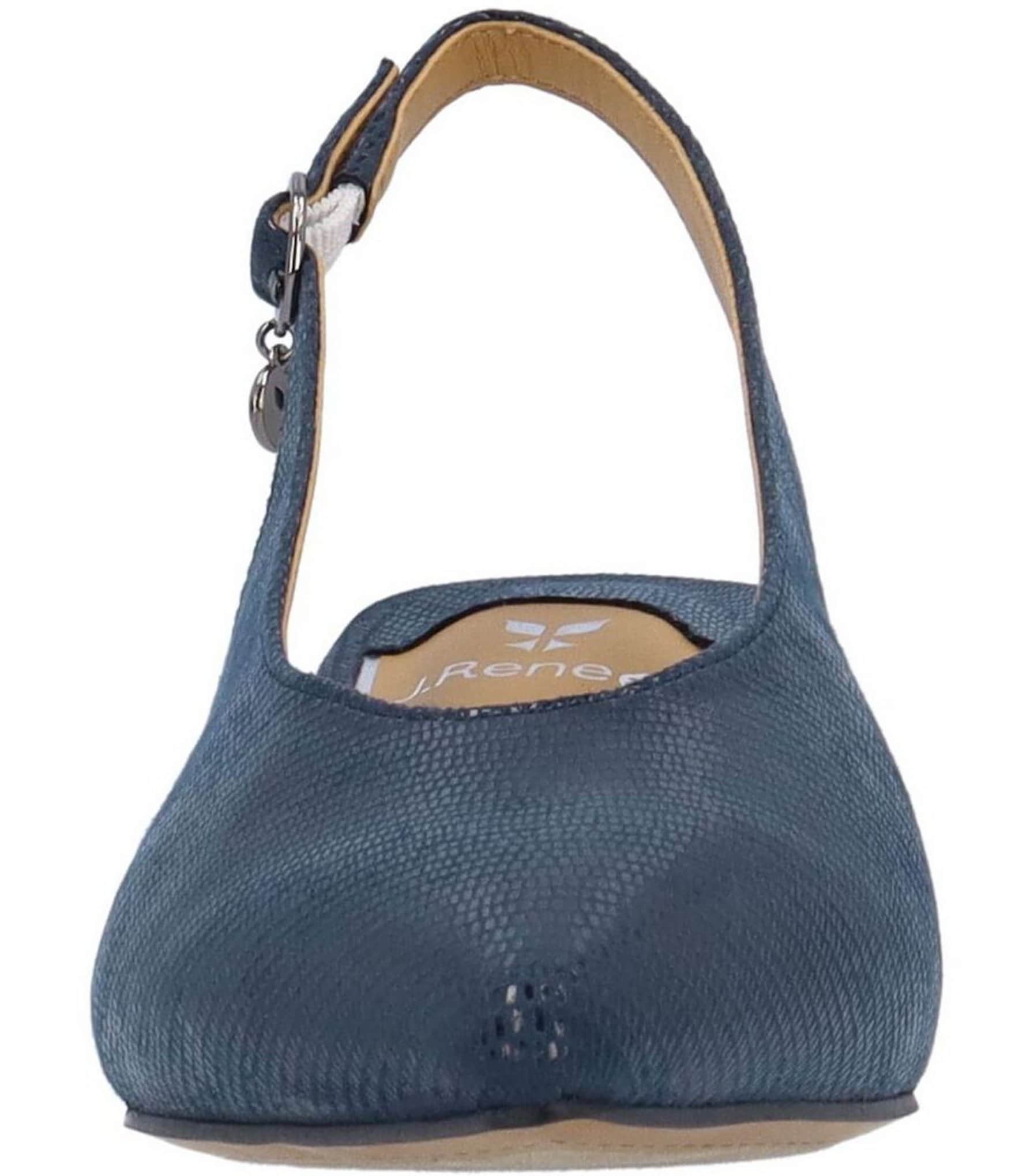 J. Renee Darra Lizard Embossed Sling Back Pumps