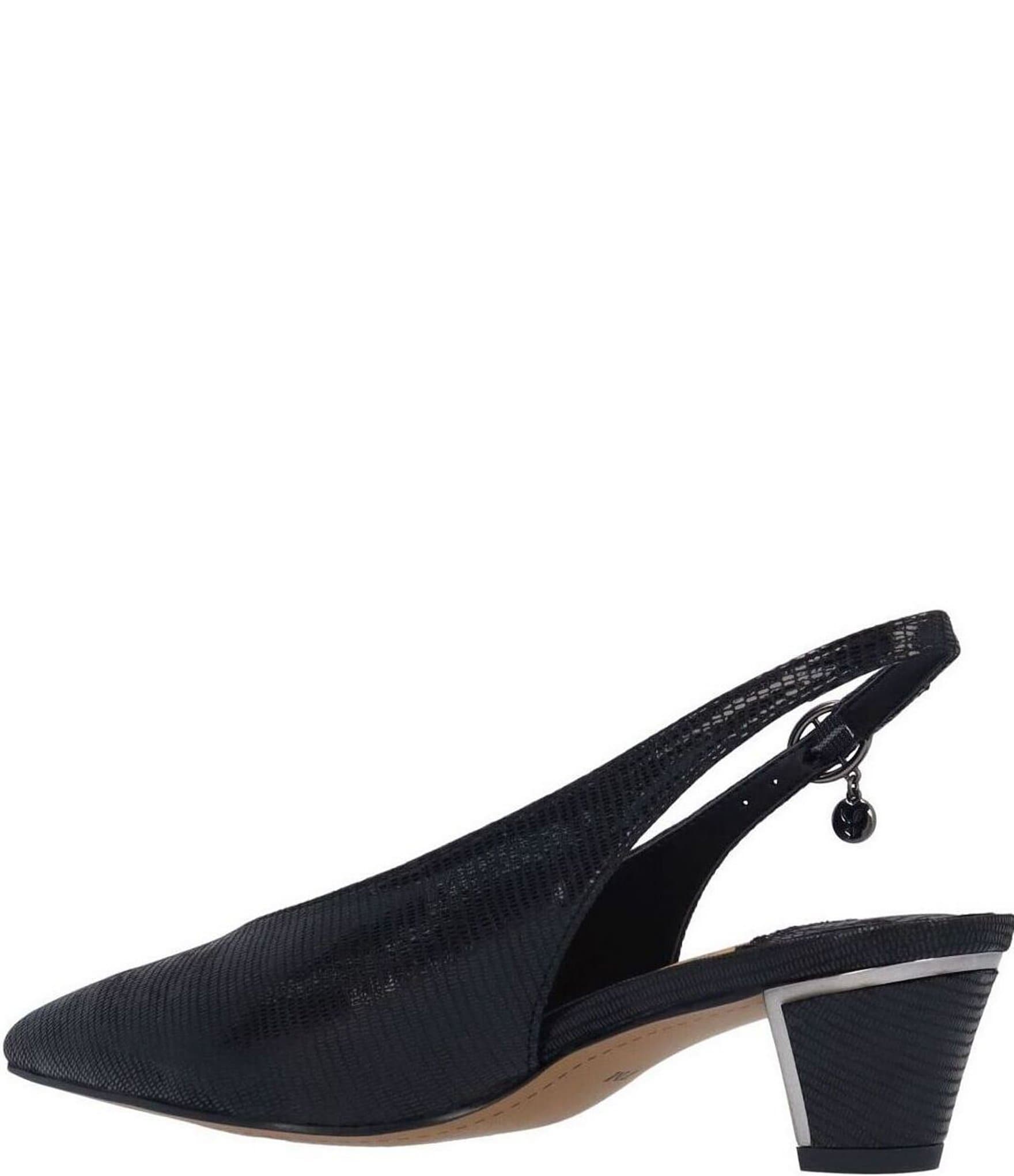 J. Renee Darra Lizard Embossed Sling Back Pumps