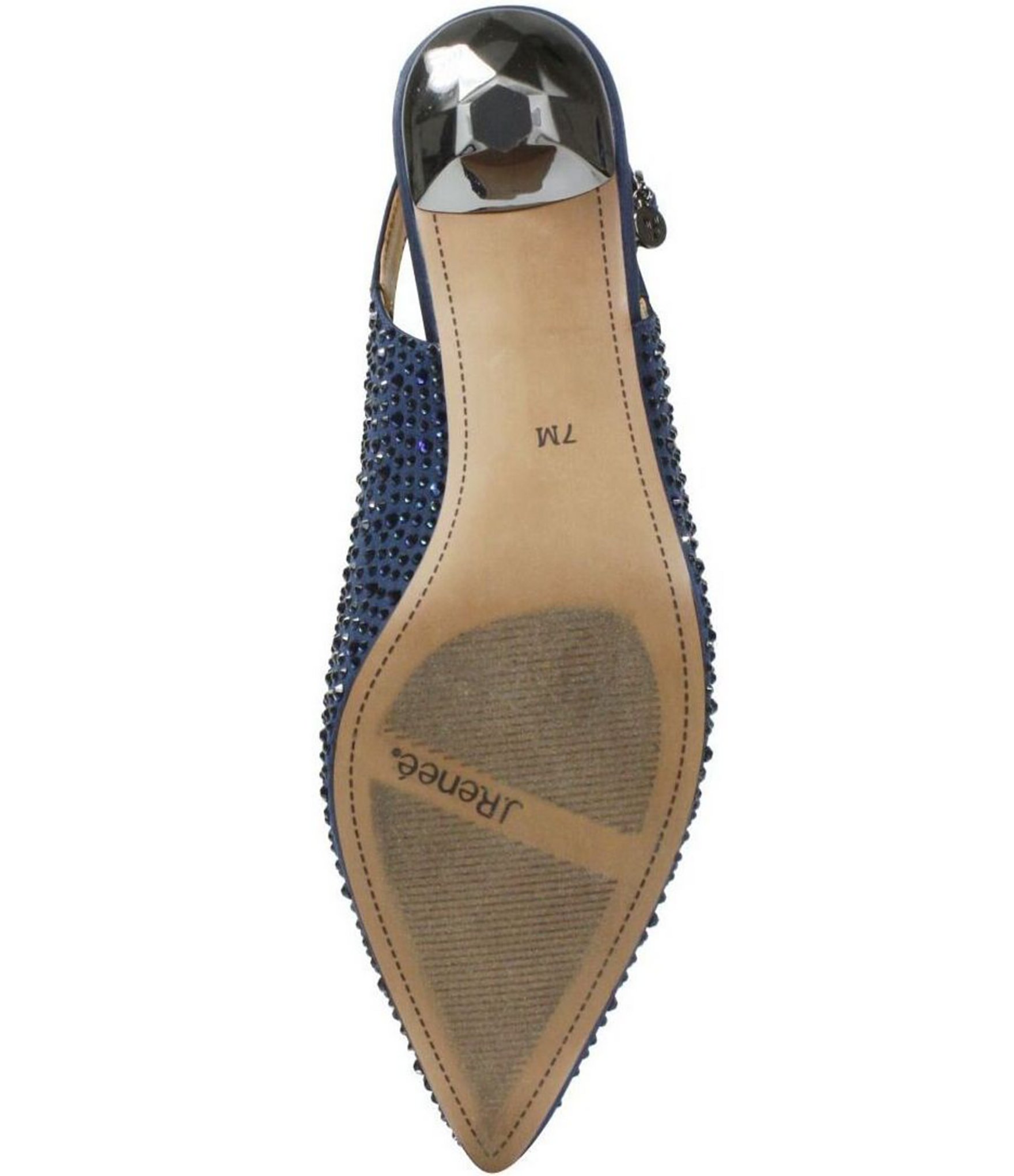 J. Renee Ferryanne Rhinestone Satin Slingback Pumps