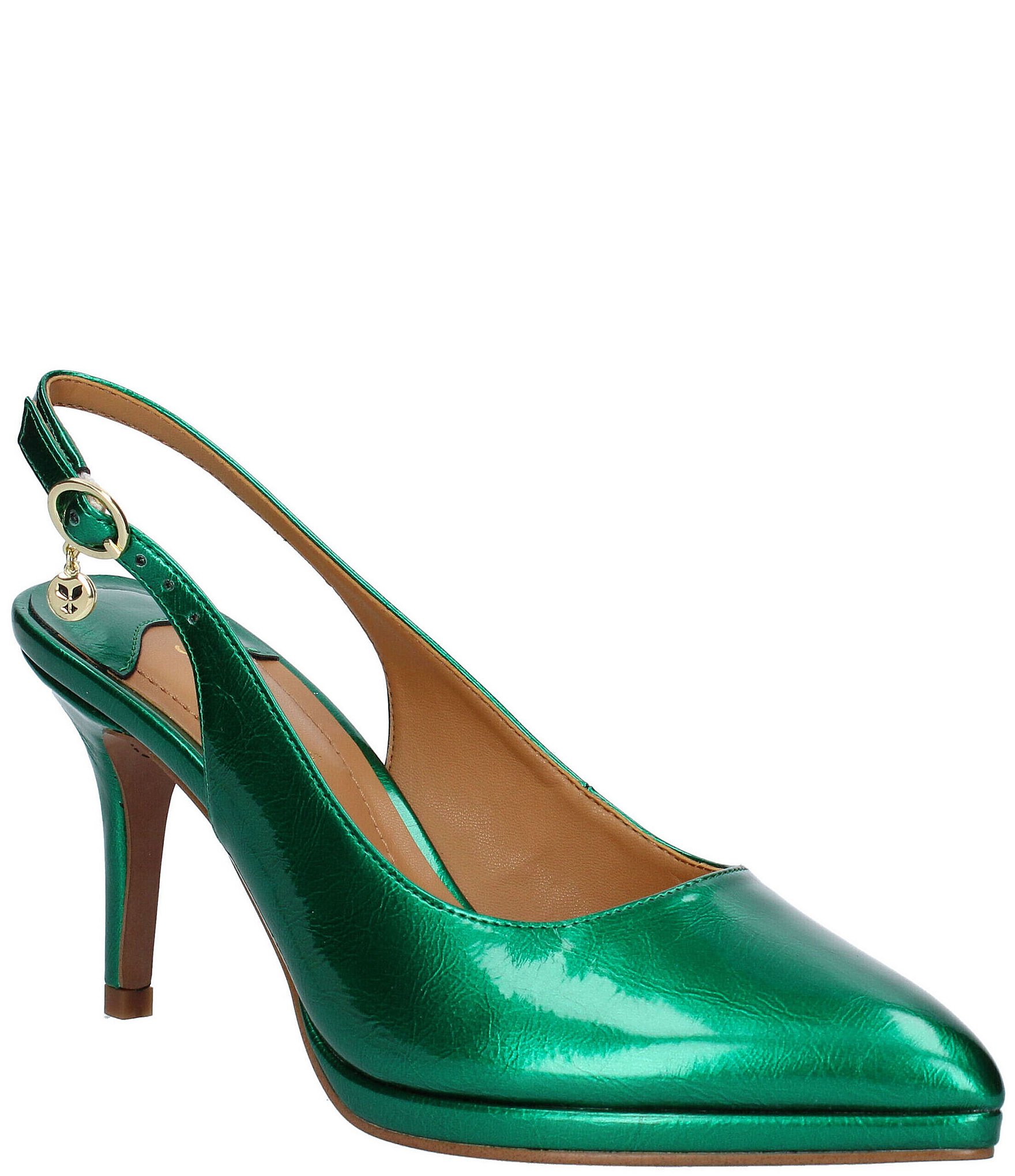 J. Renee Henza Patent Slingback Pumps | Dillard's