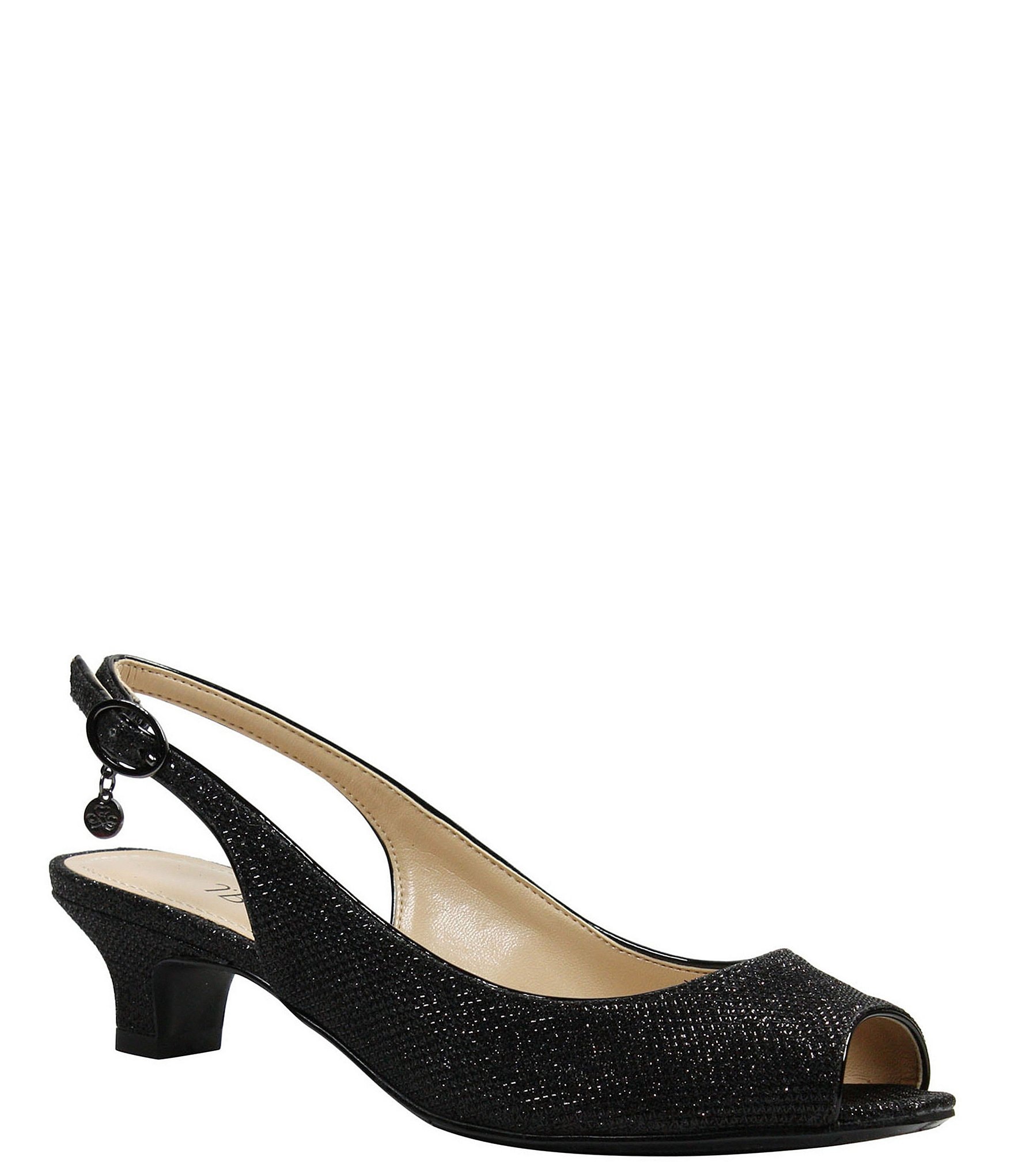 Black peep toe clearance shoes low heel