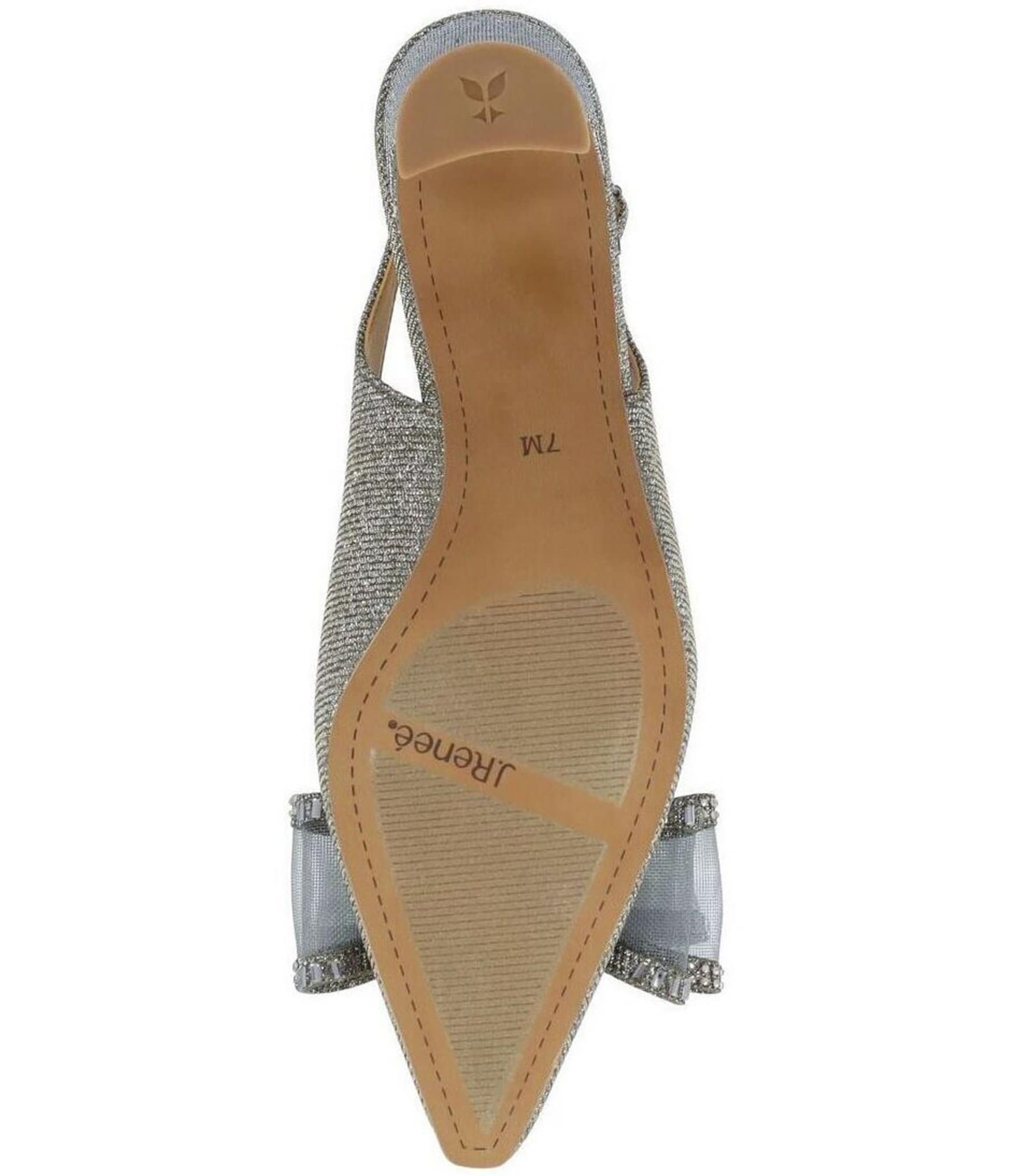 J. Renee Kalindra Glitter Fabric Slingback Bow Pumps