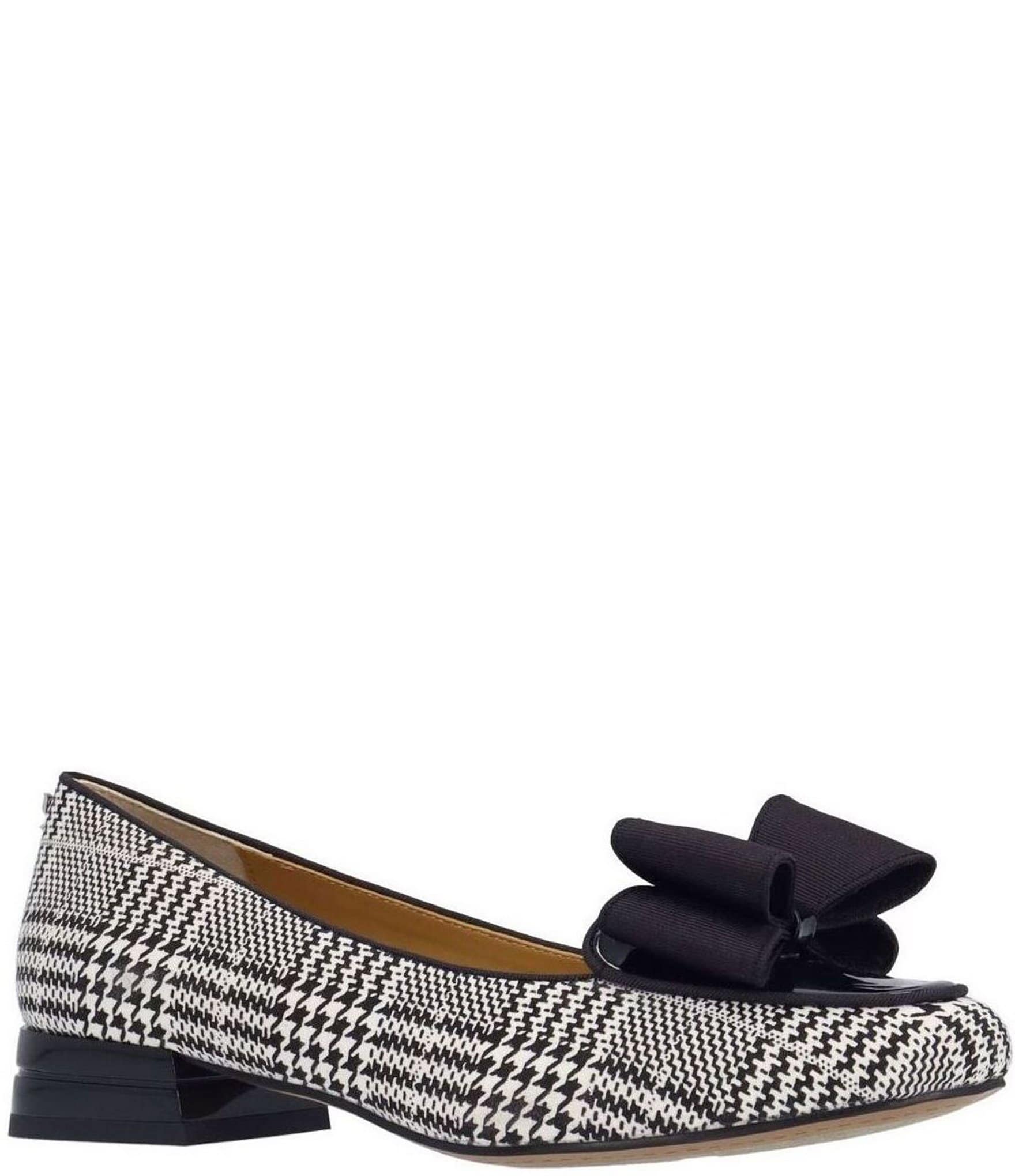J. Renee Kori Houndstooth Plaid Grosgrain Bow Pumps