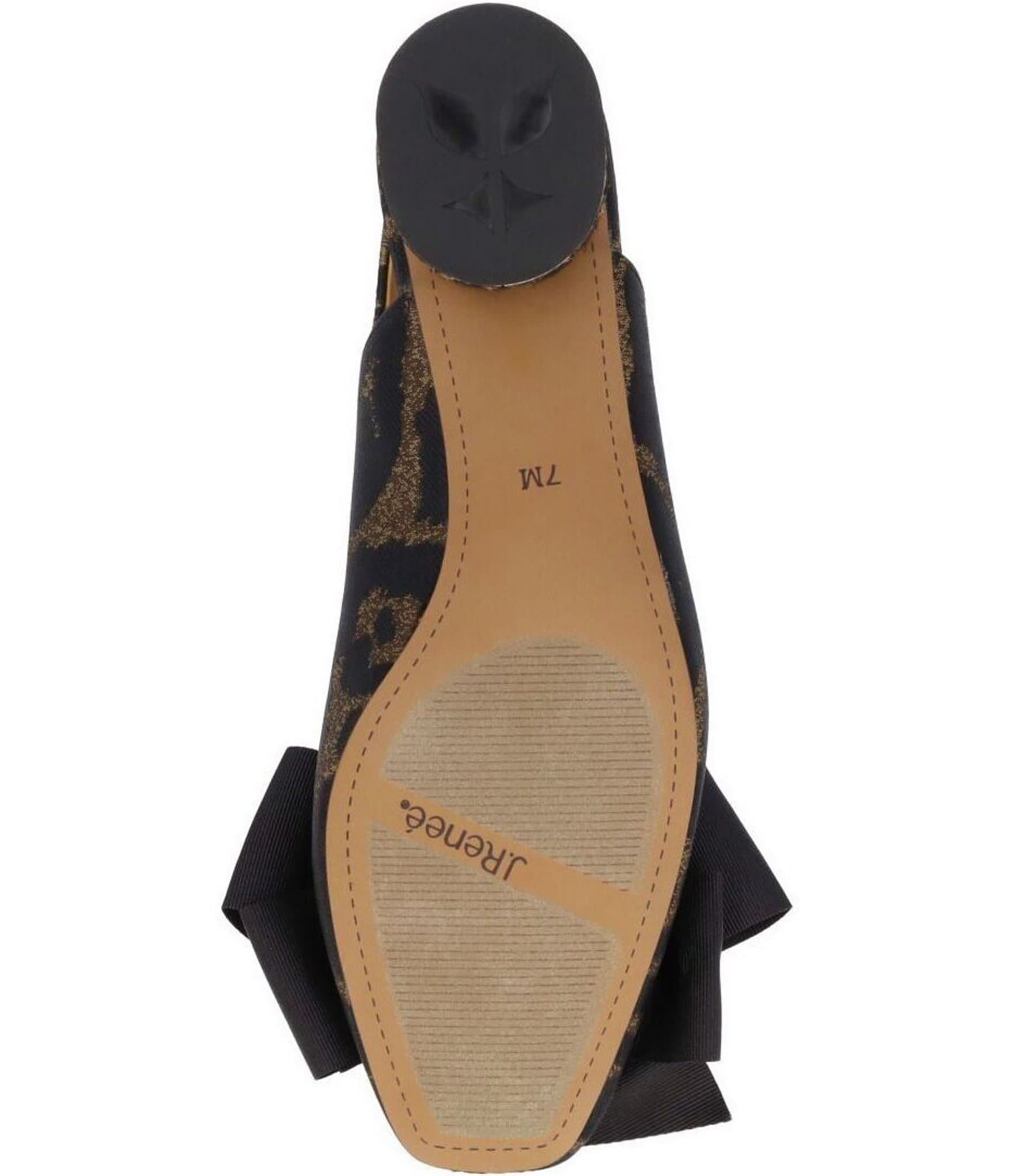 J. Renee Lazule Leopard Print Slingback Block Heel Bow Pumps