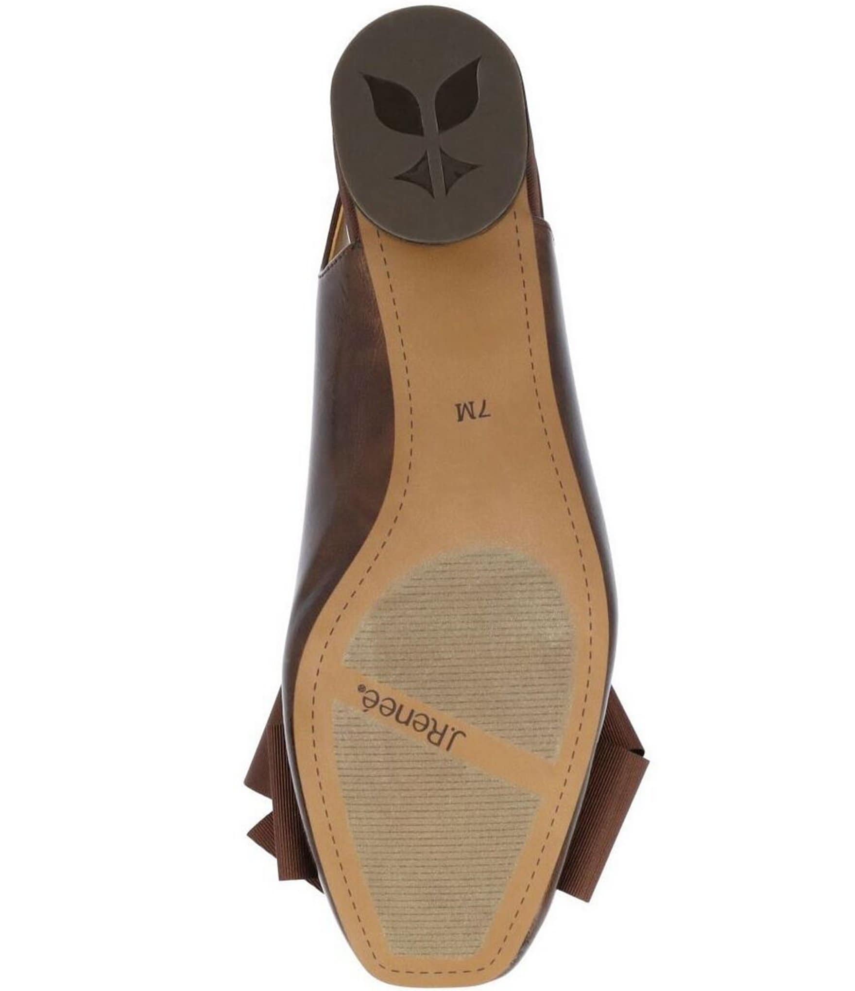 J. Renee Lazule Patent Grosgrain Bow Sling Pumps