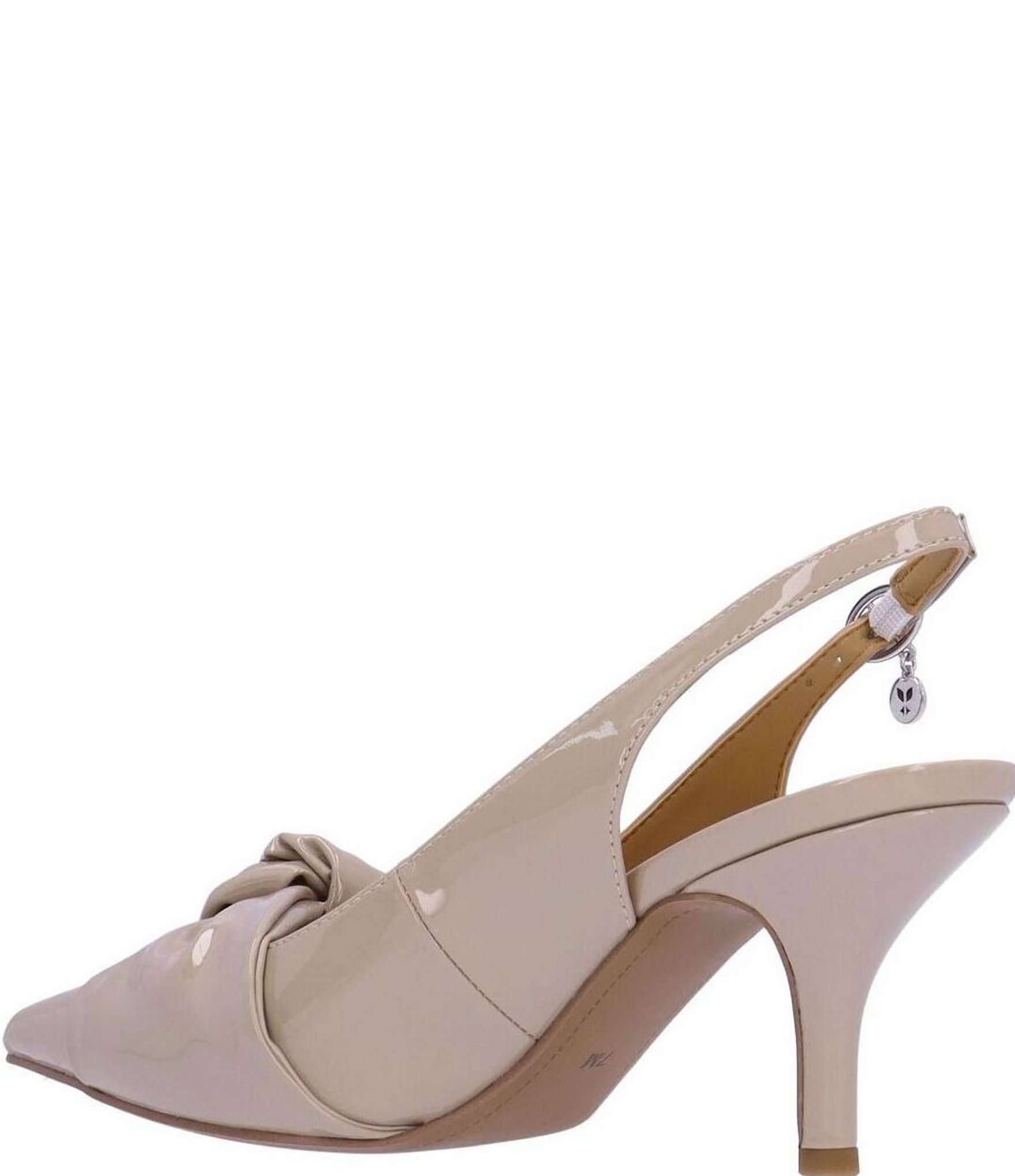 J. Renee Lenore Patent Slingback Bow Pumps